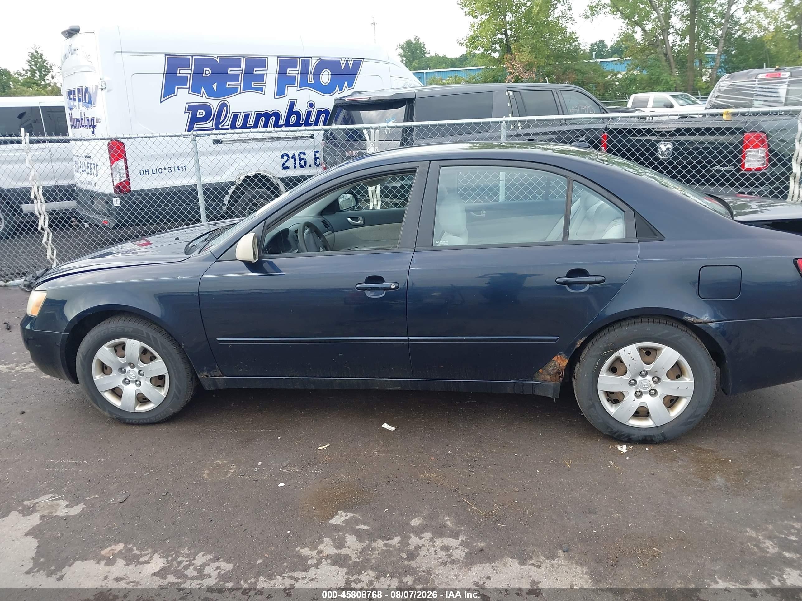 2007 Hyundai Sonata Gls/gls W/xm Dark Blue vin: 5NPET46CX7H274874