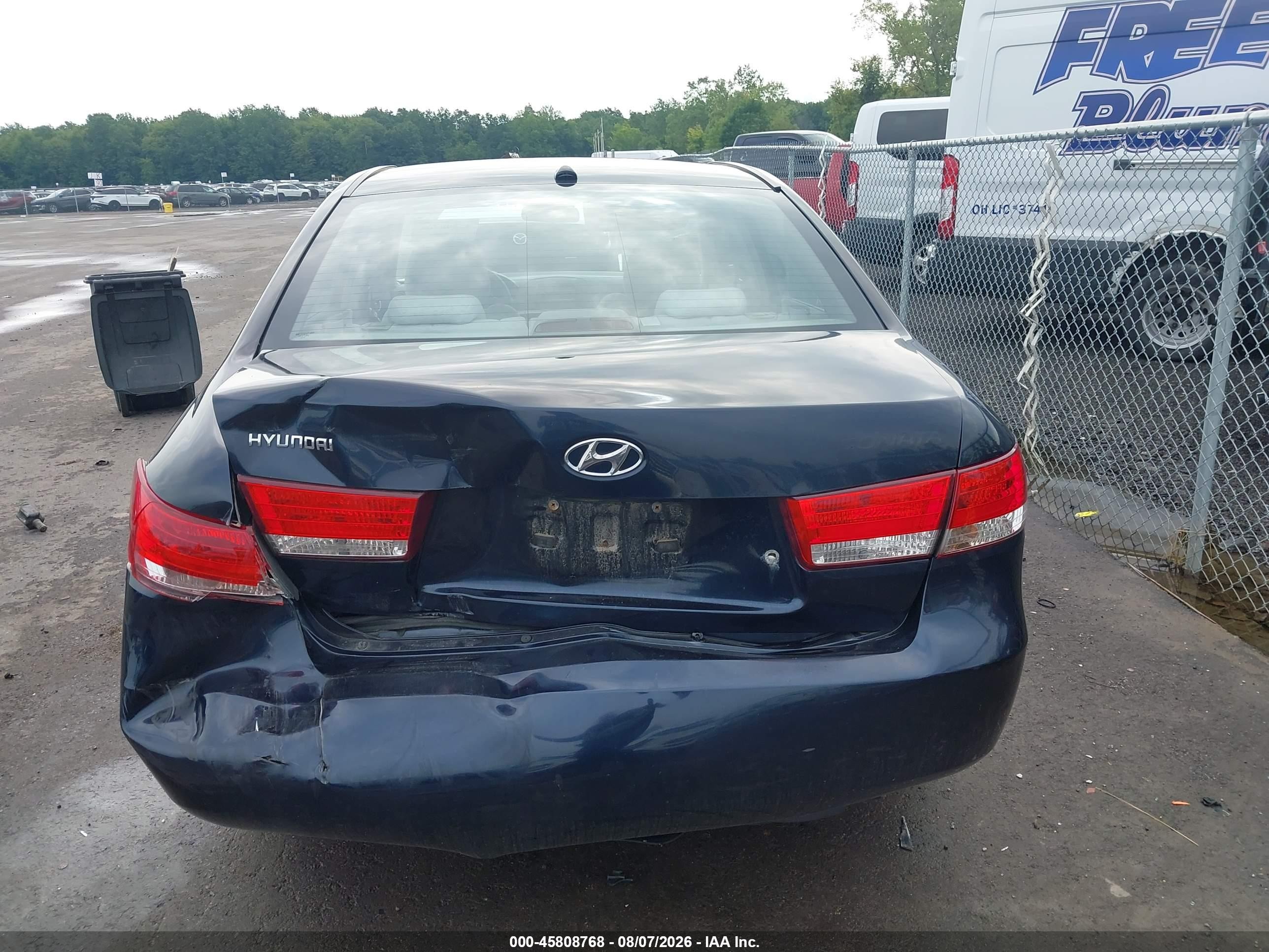 2007 Hyundai Sonata Gls/gls W/xm Dark Blue vin: 5NPET46CX7H274874