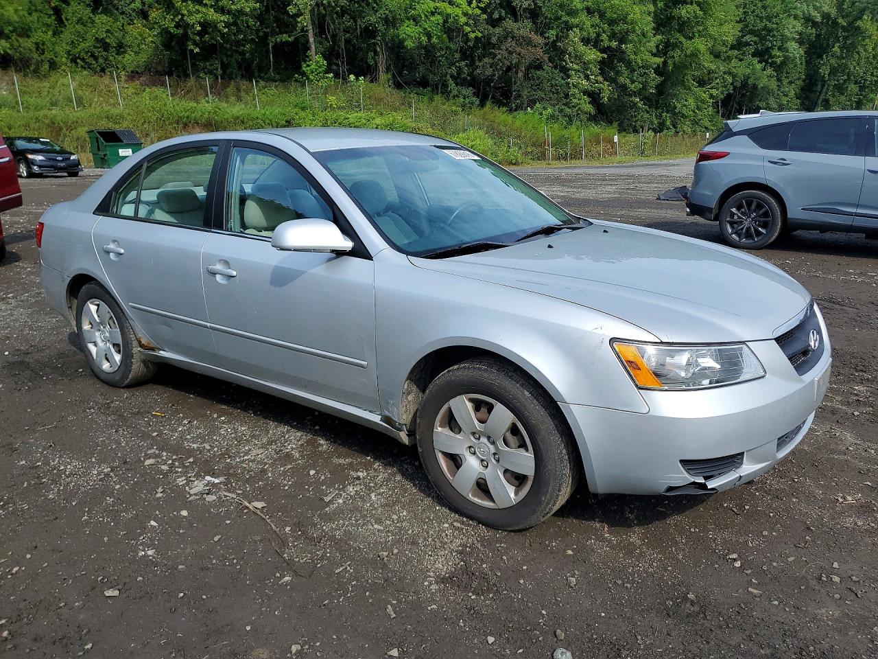 2008 Hyundai Sonata Gls Silver vin: 5NPET46CX8H305221