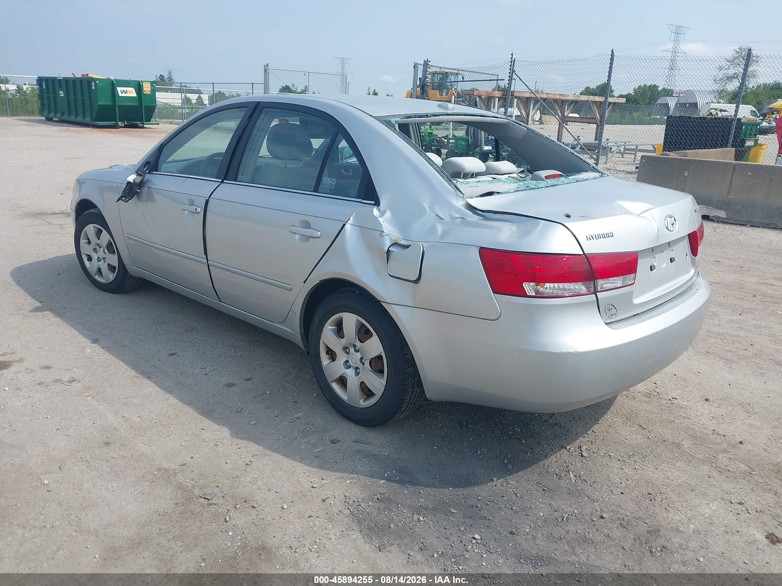 2008 Hyundai Sonata Gls Серебряный vin: 5NPET46CX8H312847