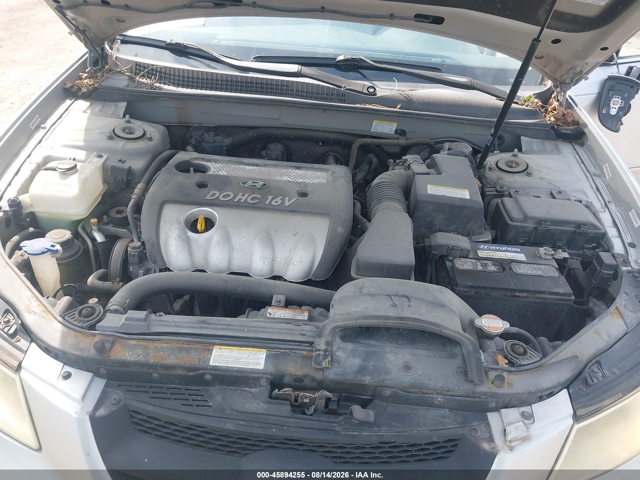 2008 Hyundai Sonata Gls Серебряный vin: 5NPET46CX8H312847