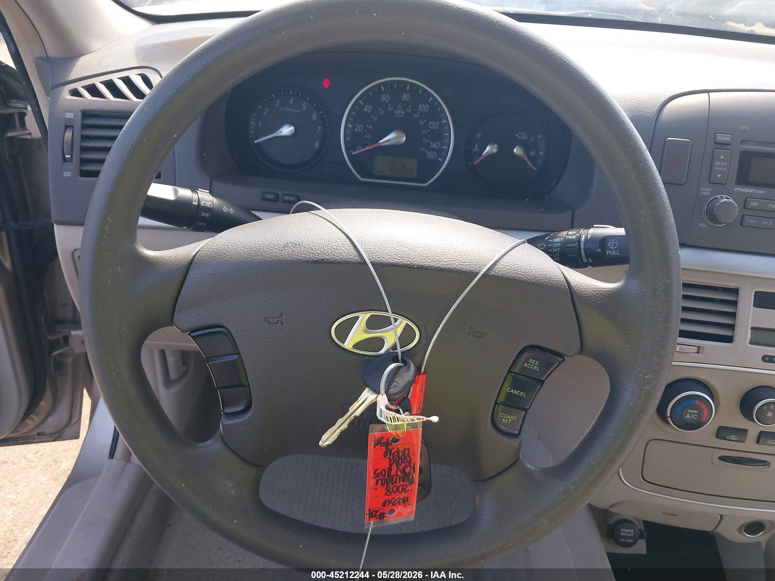 2008 Hyundai Sonata Gls Золотой vin: 5NPET46CX8H314436