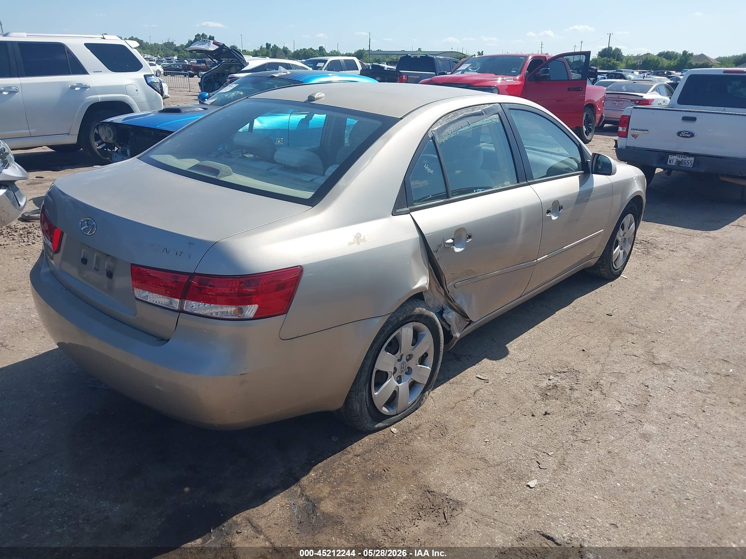 2008 Hyundai Sonata Gls Золотой vin: 5NPET46CX8H314436