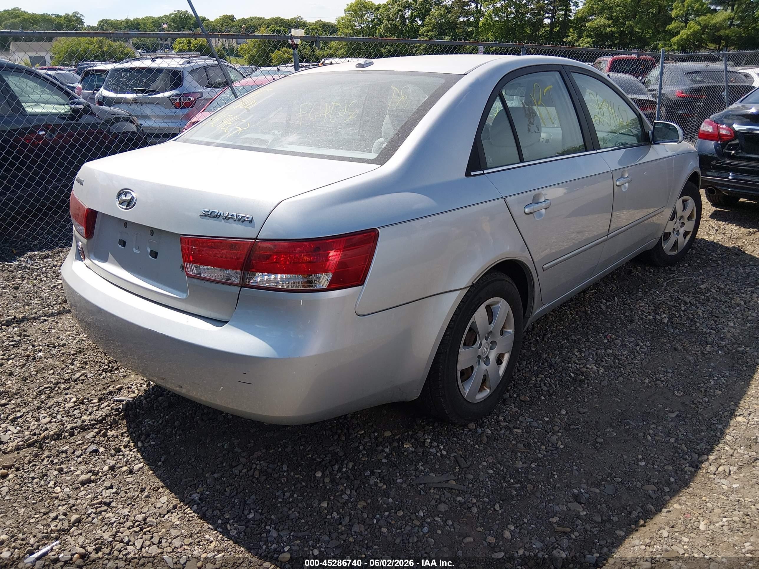 2008 Hyundai Sonata Gls Silver vin: 5NPET46CX8H354242