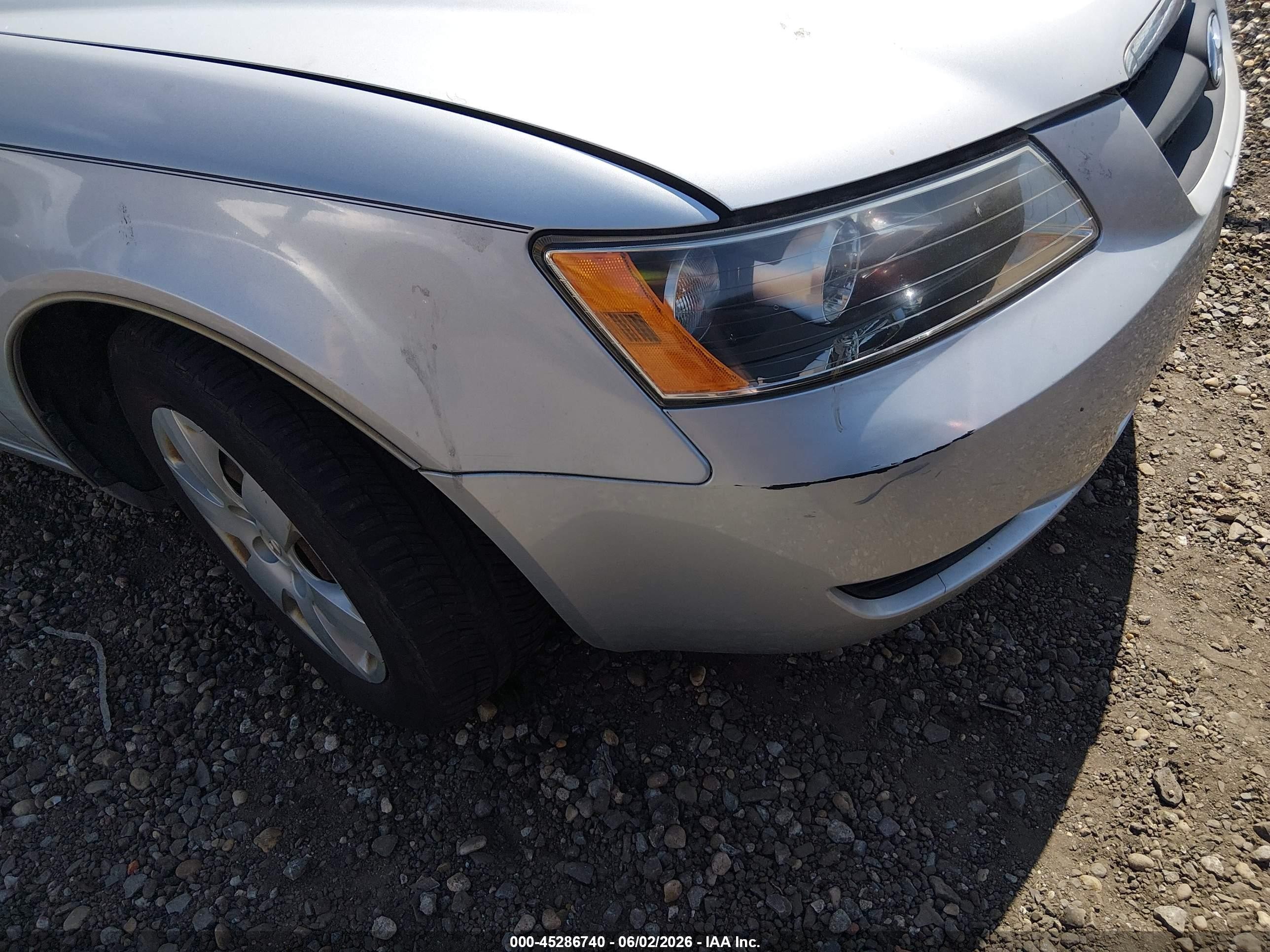 2008 Hyundai Sonata Gls Silver vin: 5NPET46CX8H354242