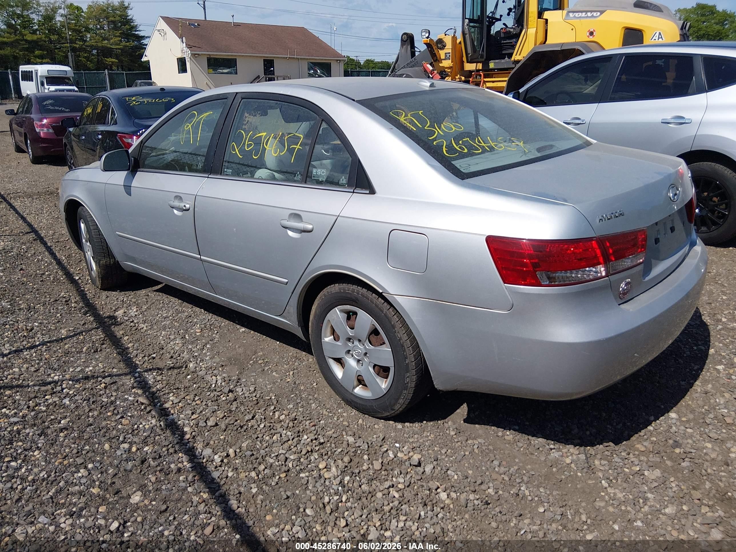 2008 Hyundai Sonata Gls Silver vin: 5NPET46CX8H354242