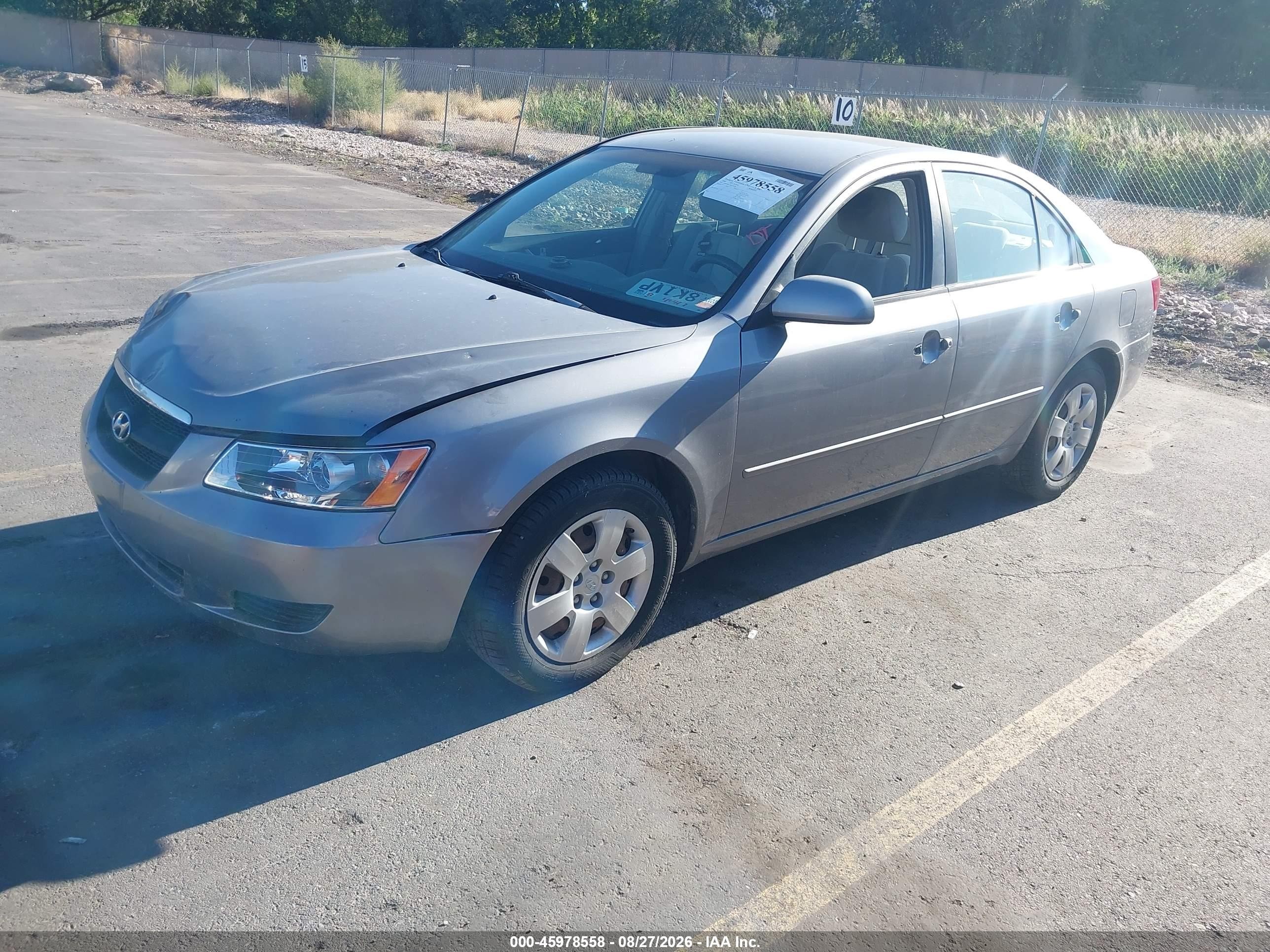 2008 Hyundai Sonata Gls Серебряный vin: 5NPET46CX8H376208