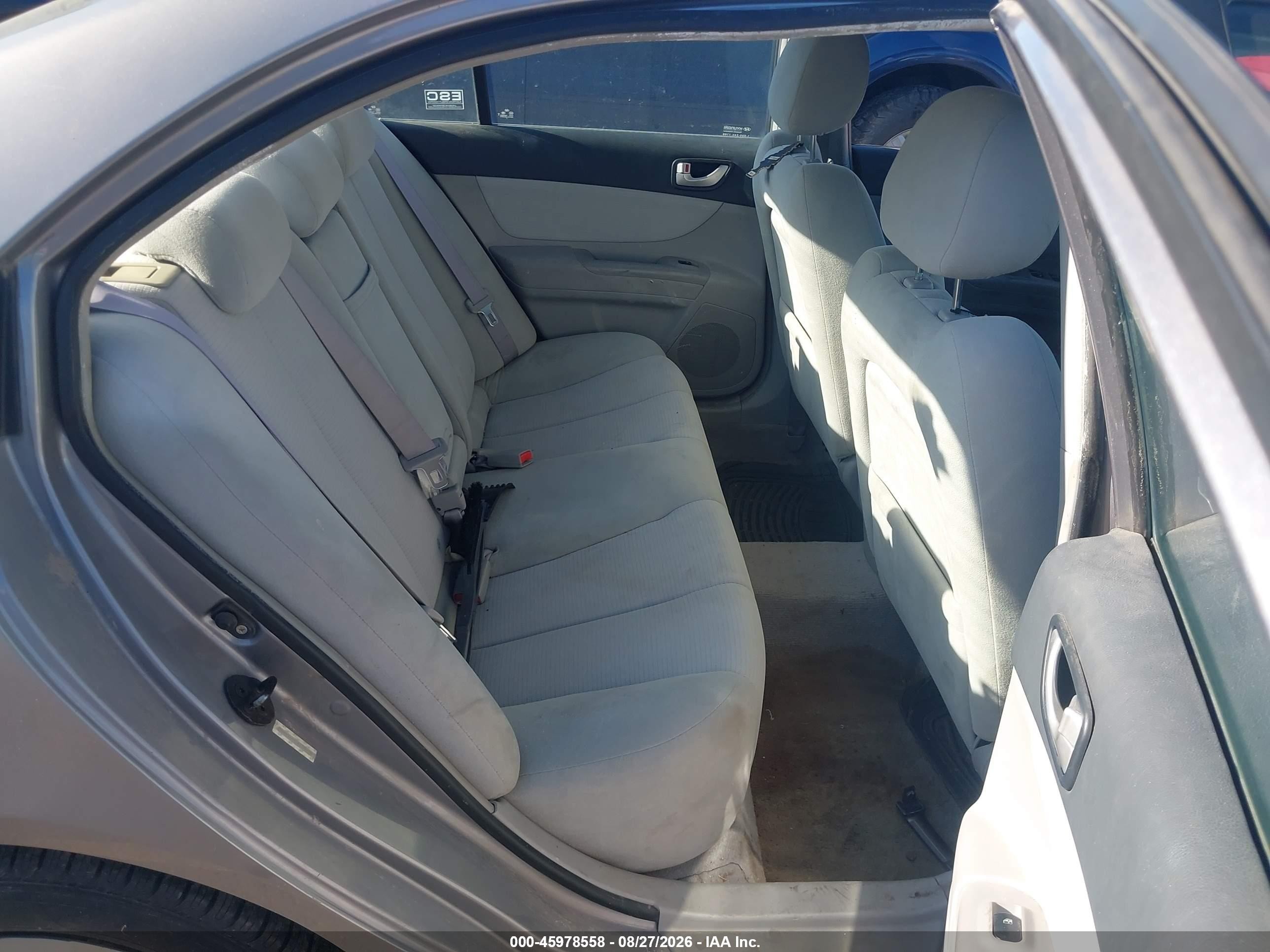 2008 Hyundai Sonata Gls Серебряный vin: 5NPET46CX8H376208