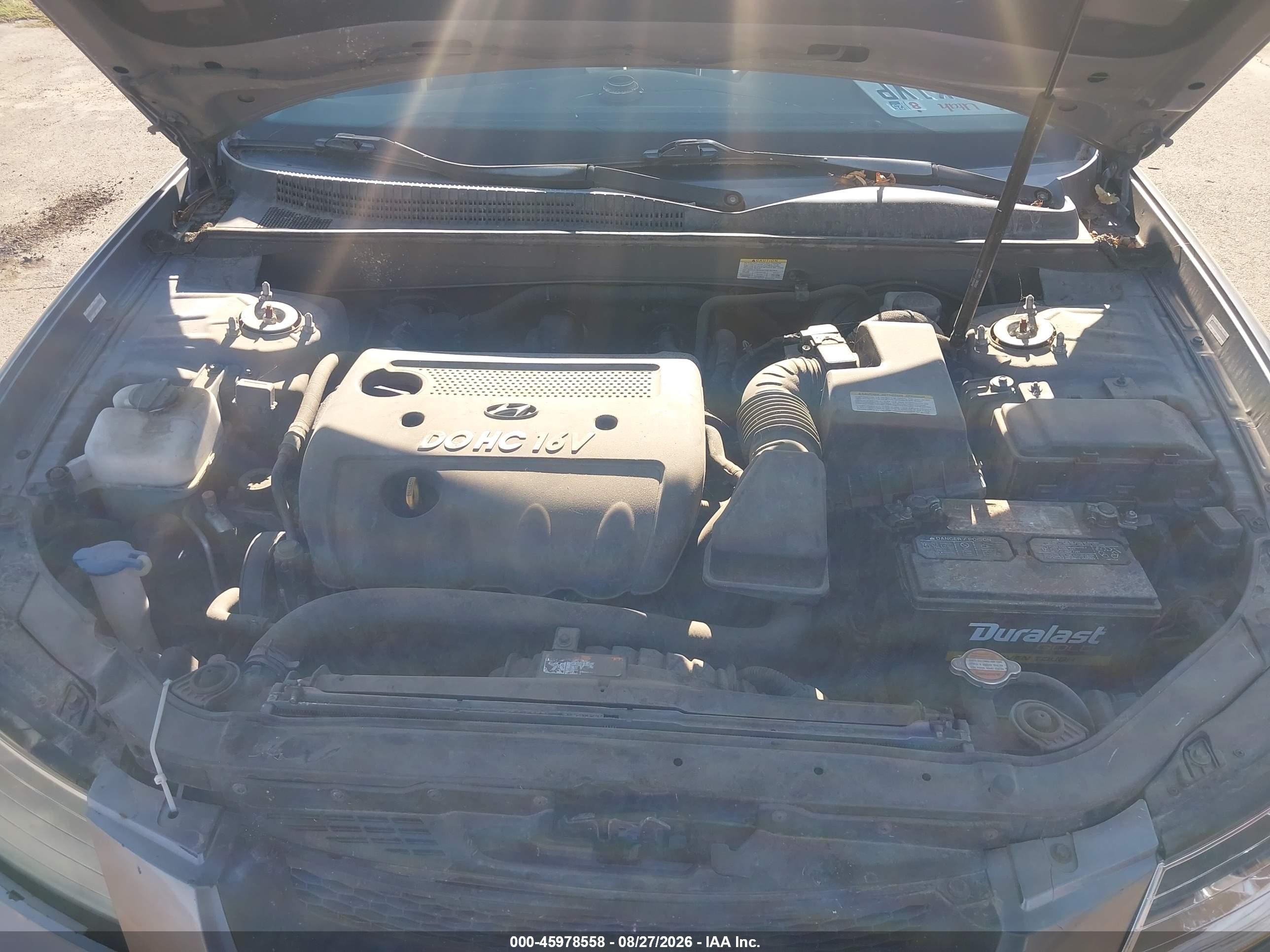 2008 Hyundai Sonata Gls Серебряный vin: 5NPET46CX8H376208