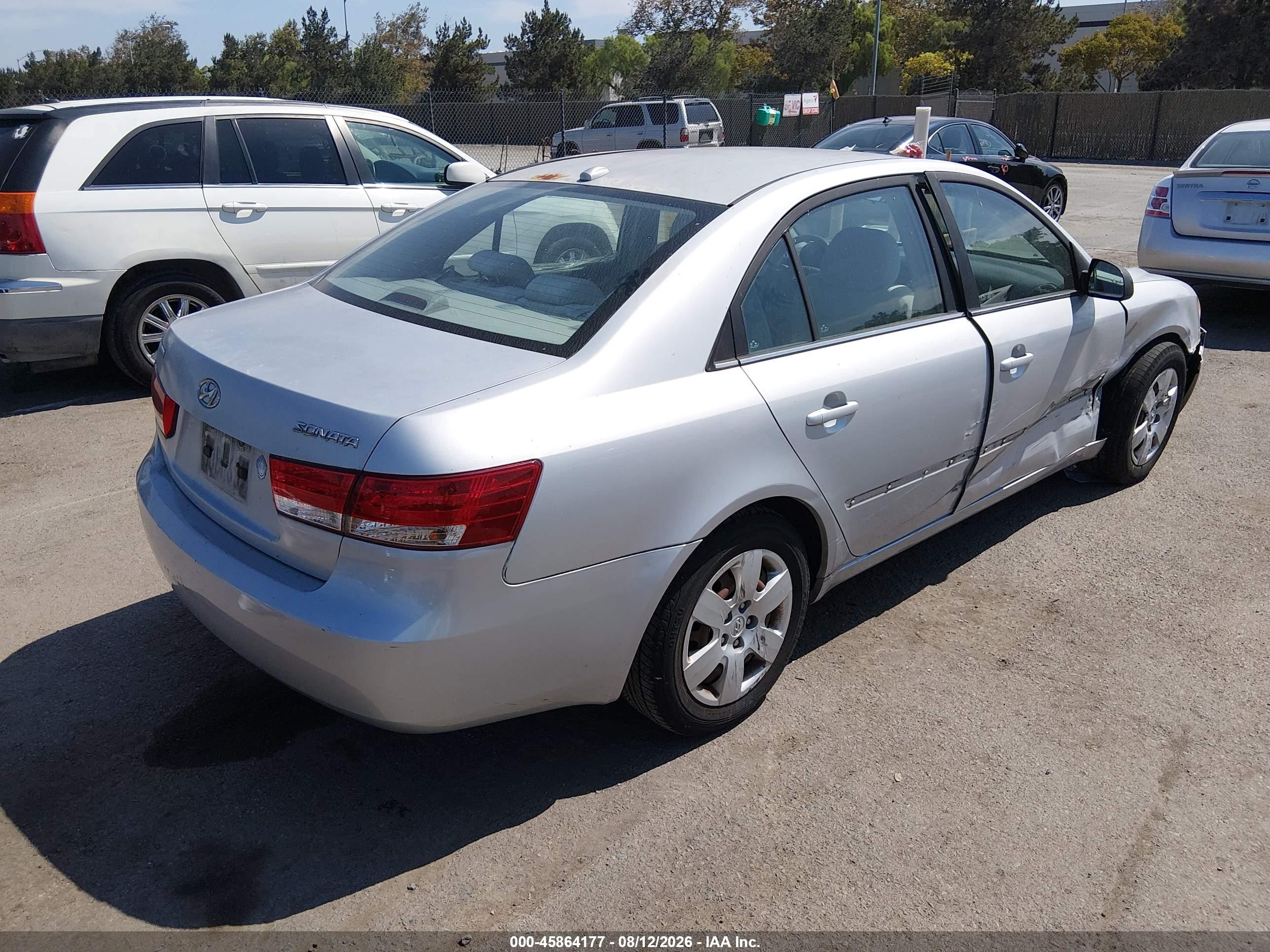 2008 Hyundai Sonata Gls Серебряный vin: 5NPET46CX8H388861