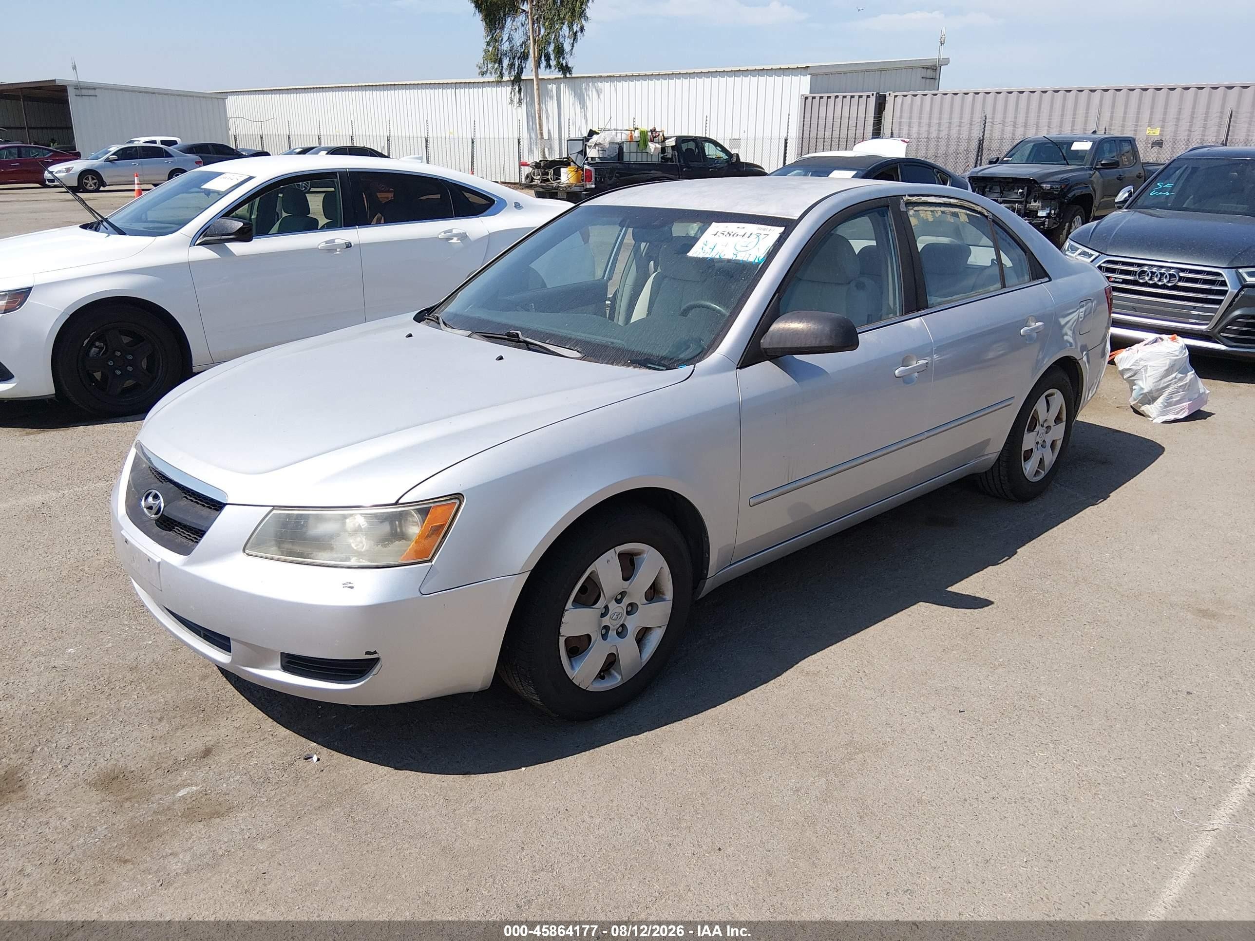 2008 Hyundai Sonata Gls Серебряный vin: 5NPET46CX8H388861