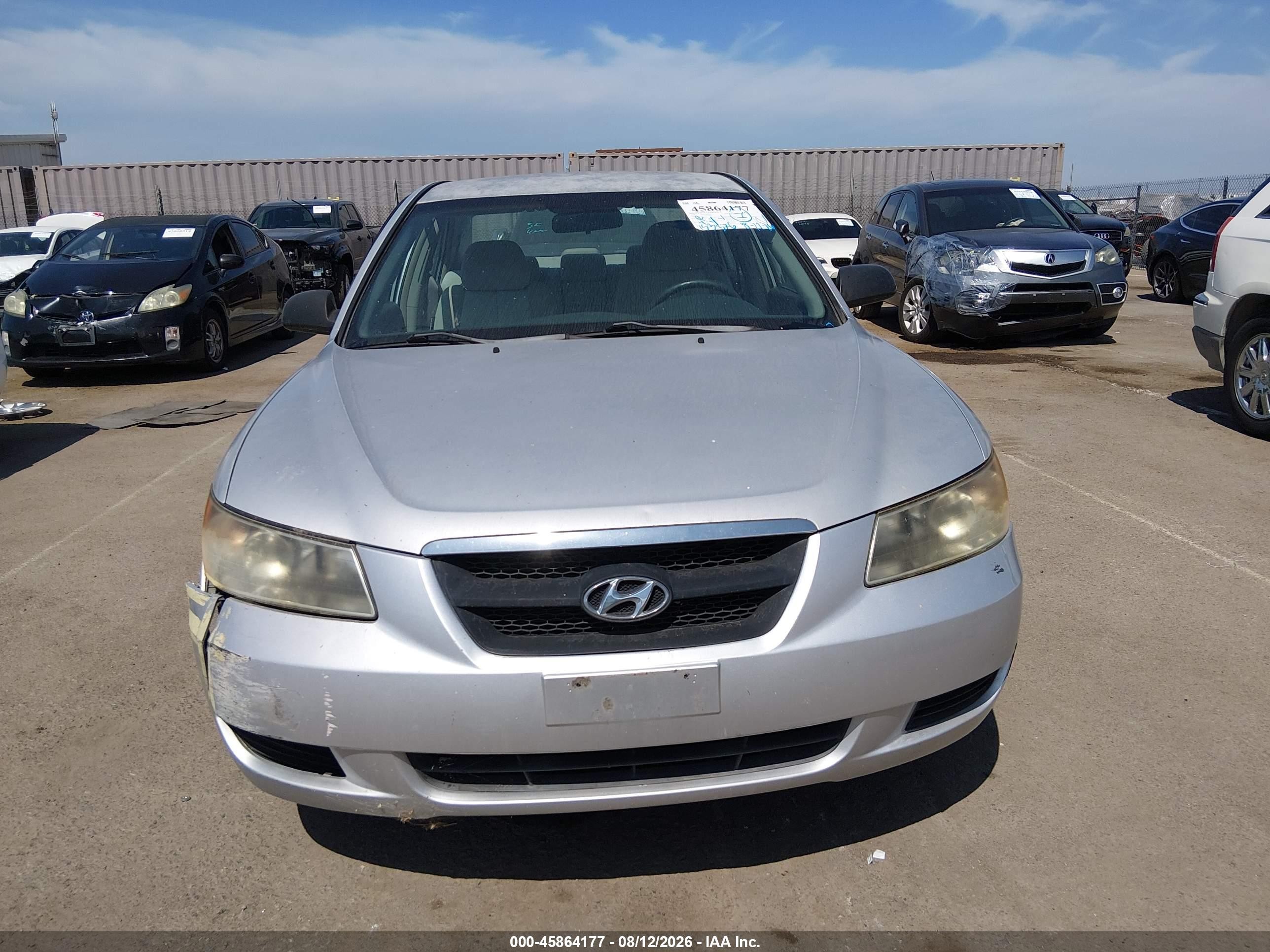 2008 Hyundai Sonata Gls Серебряный vin: 5NPET46CX8H388861