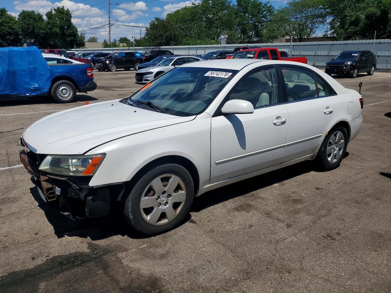 2008 Hyundai Sonata Gls White vin: 5NPET46CX8H397902