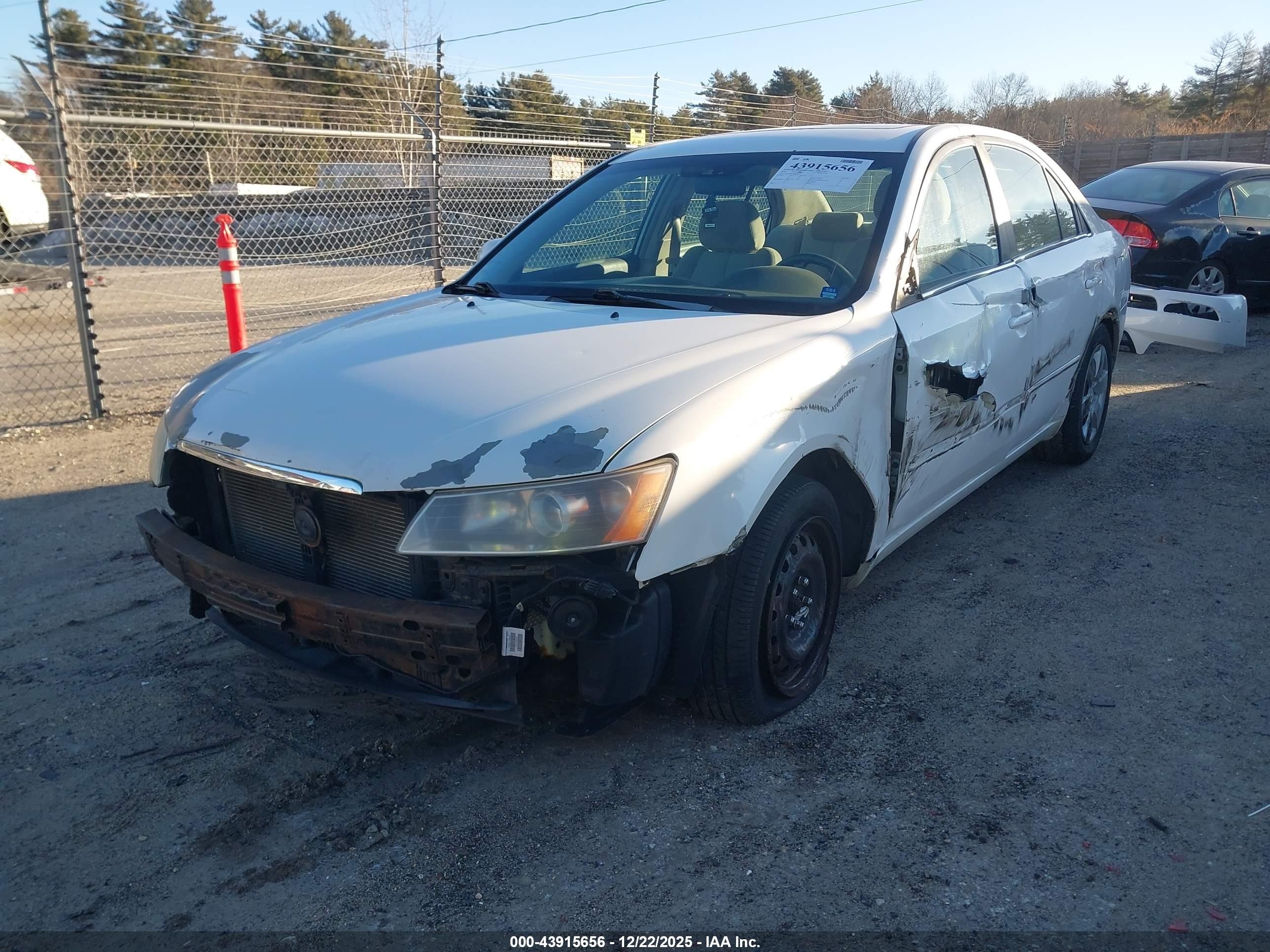 2008 Hyundai Sonata Gls White vin: 5NPET46CX8H399116
