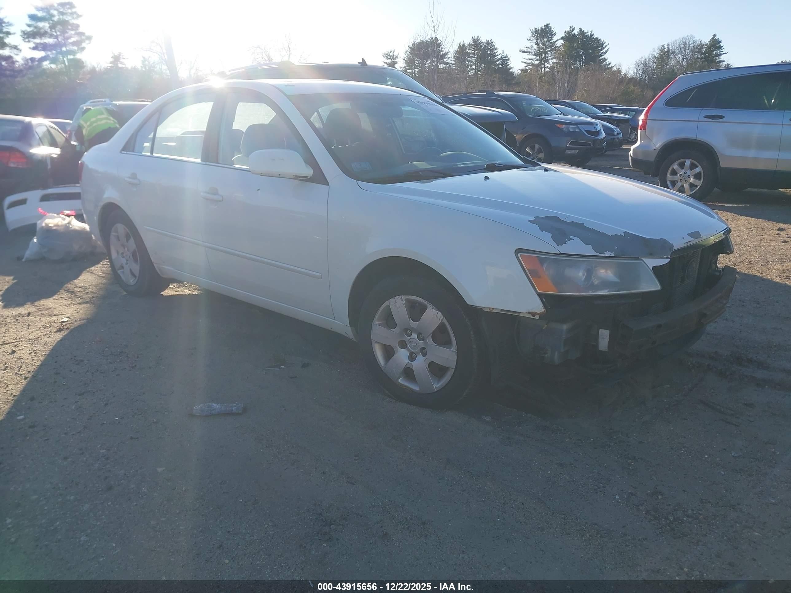 2008 Hyundai Sonata Gls White vin: 5NPET46CX8H399116