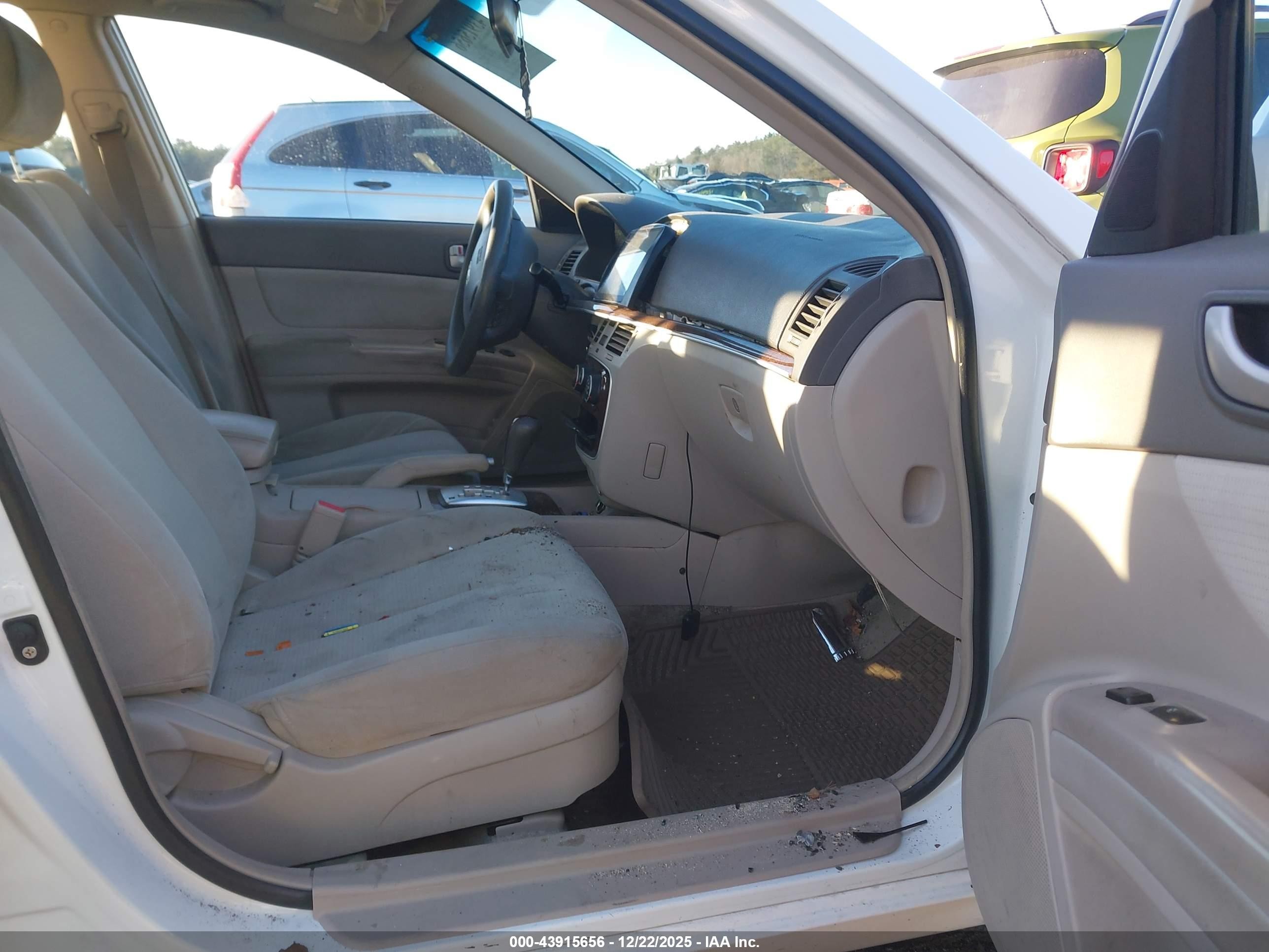 2008 Hyundai Sonata Gls White vin: 5NPET46CX8H399116