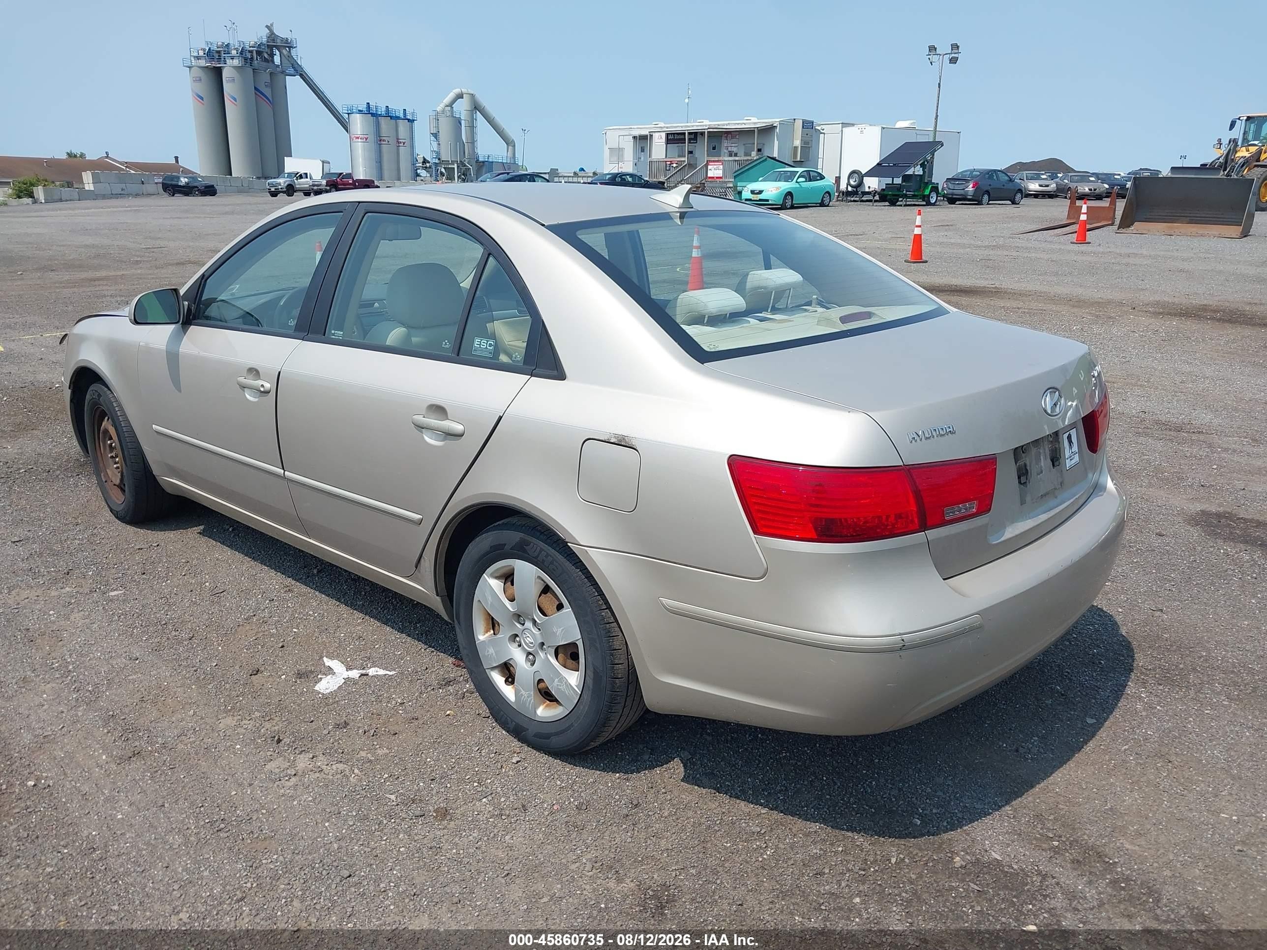 2009 Hyundai Sonata Gls Золотой vin: 5NPET46CX9H440927