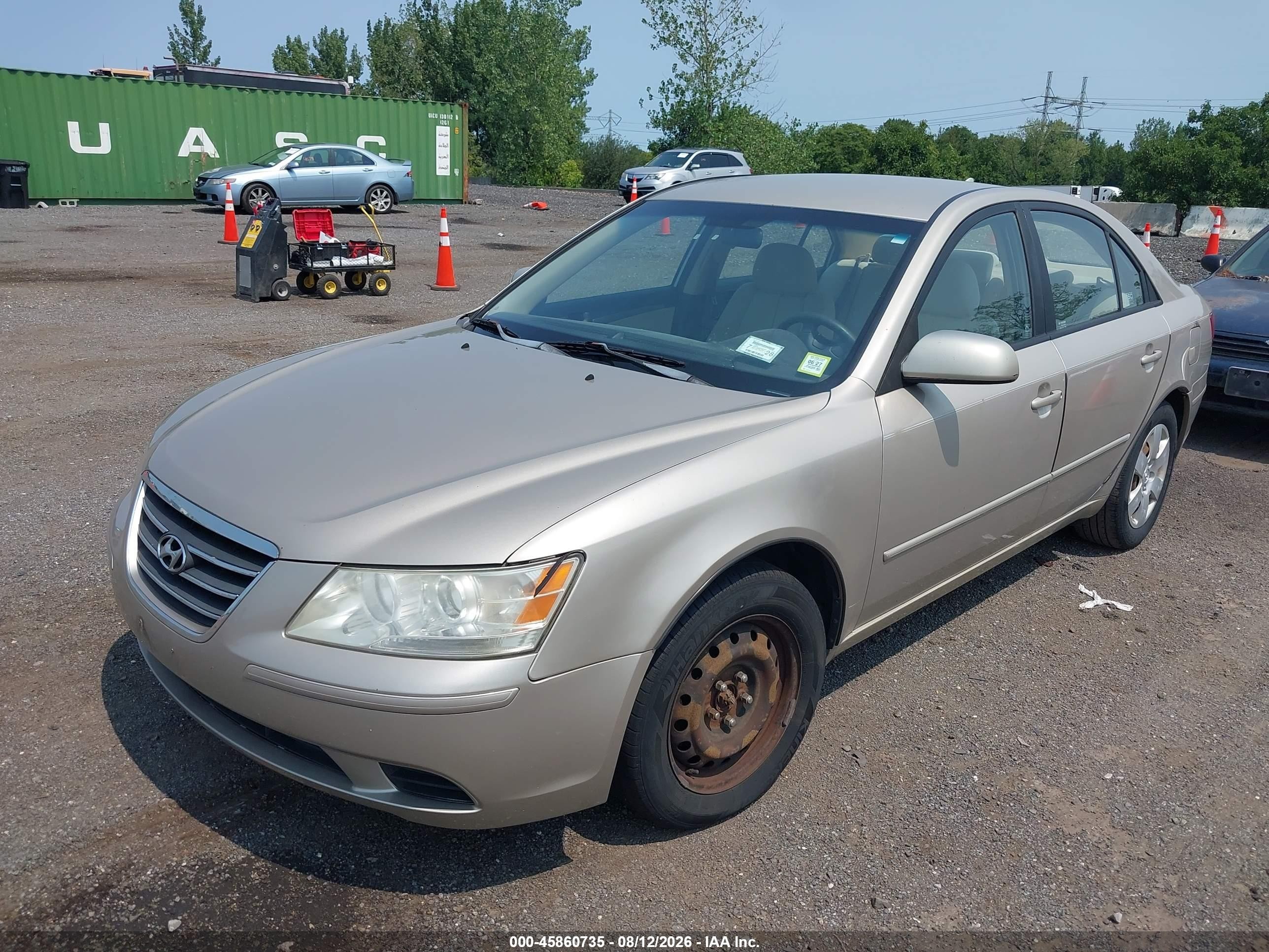 2009 Hyundai Sonata Gls Золотой vin: 5NPET46CX9H440927