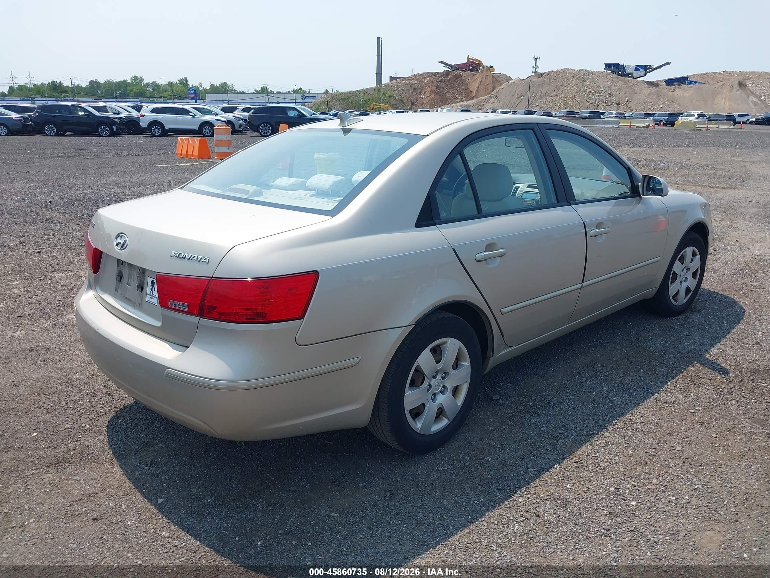 2009 Hyundai Sonata Gls Золотой vin: 5NPET46CX9H440927