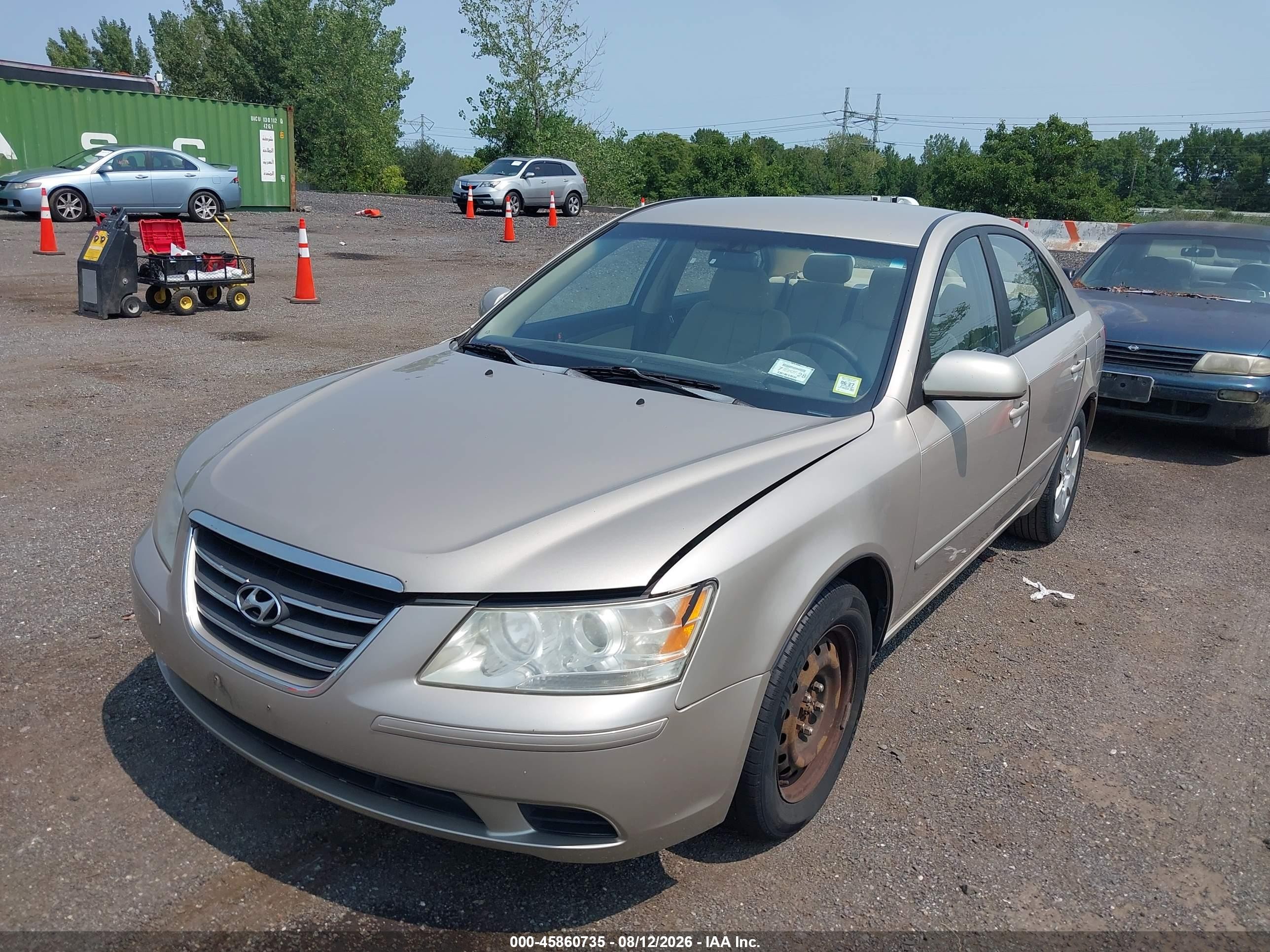 2009 Hyundai Sonata Gls Золотой vin: 5NPET46CX9H440927