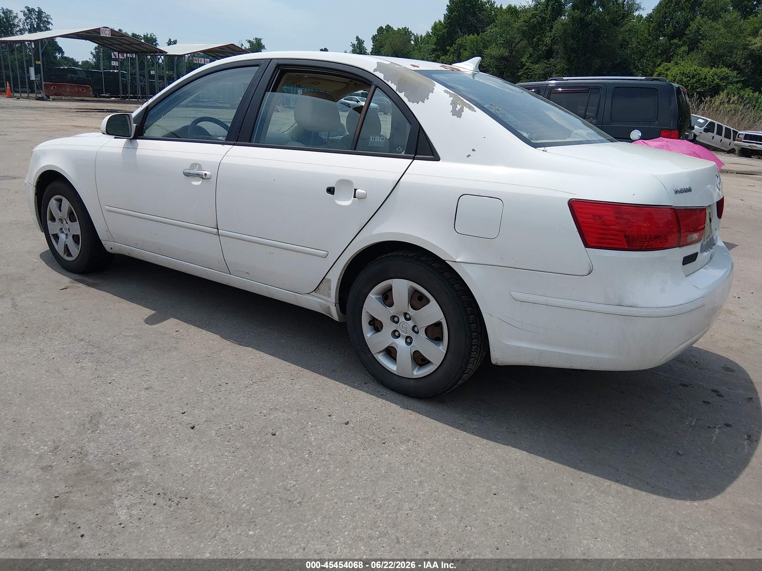 2009 Hyundai Sonata Gls White vin: 5NPET46CX9H459199