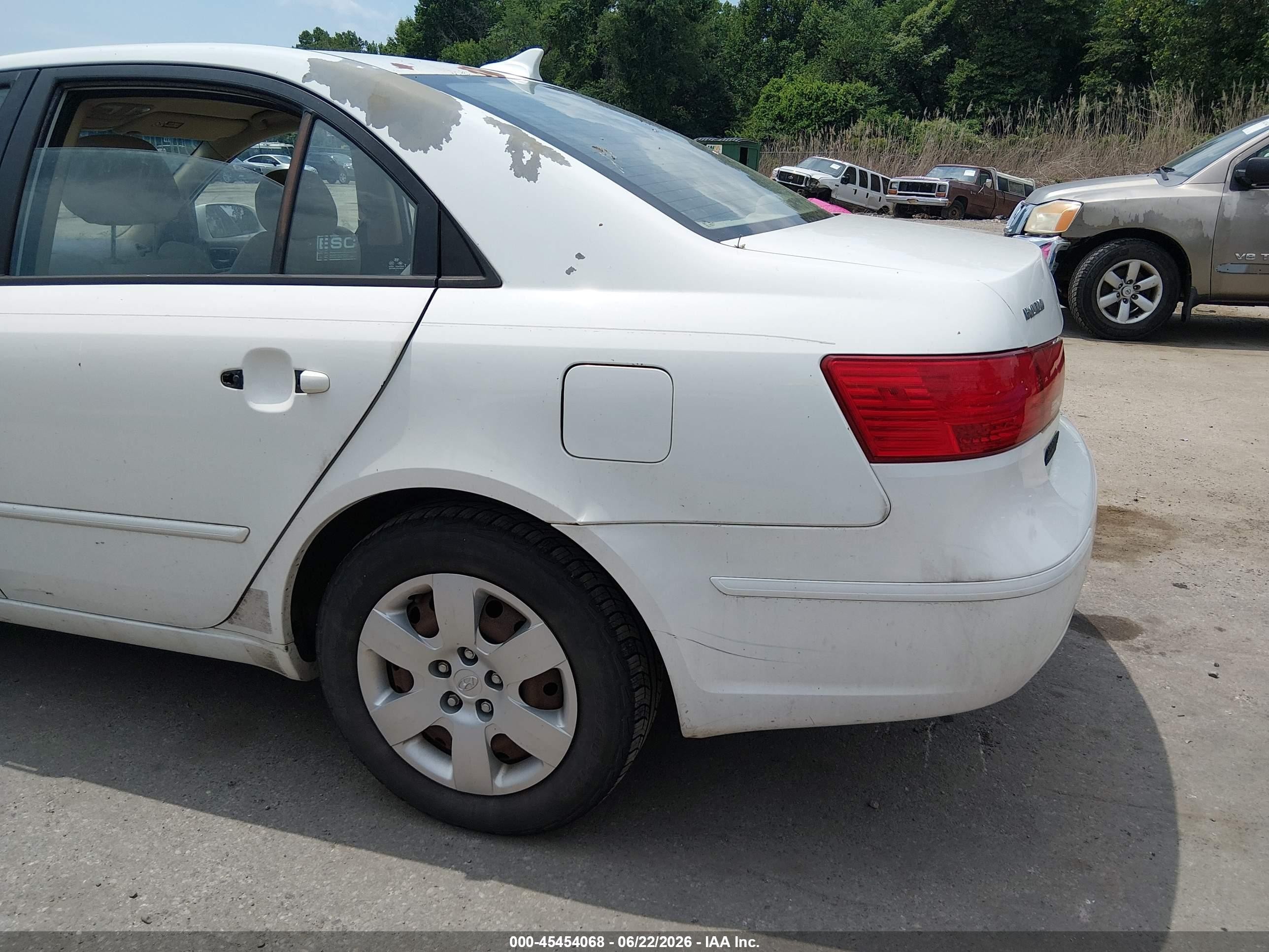 2009 Hyundai Sonata Gls White vin: 5NPET46CX9H459199