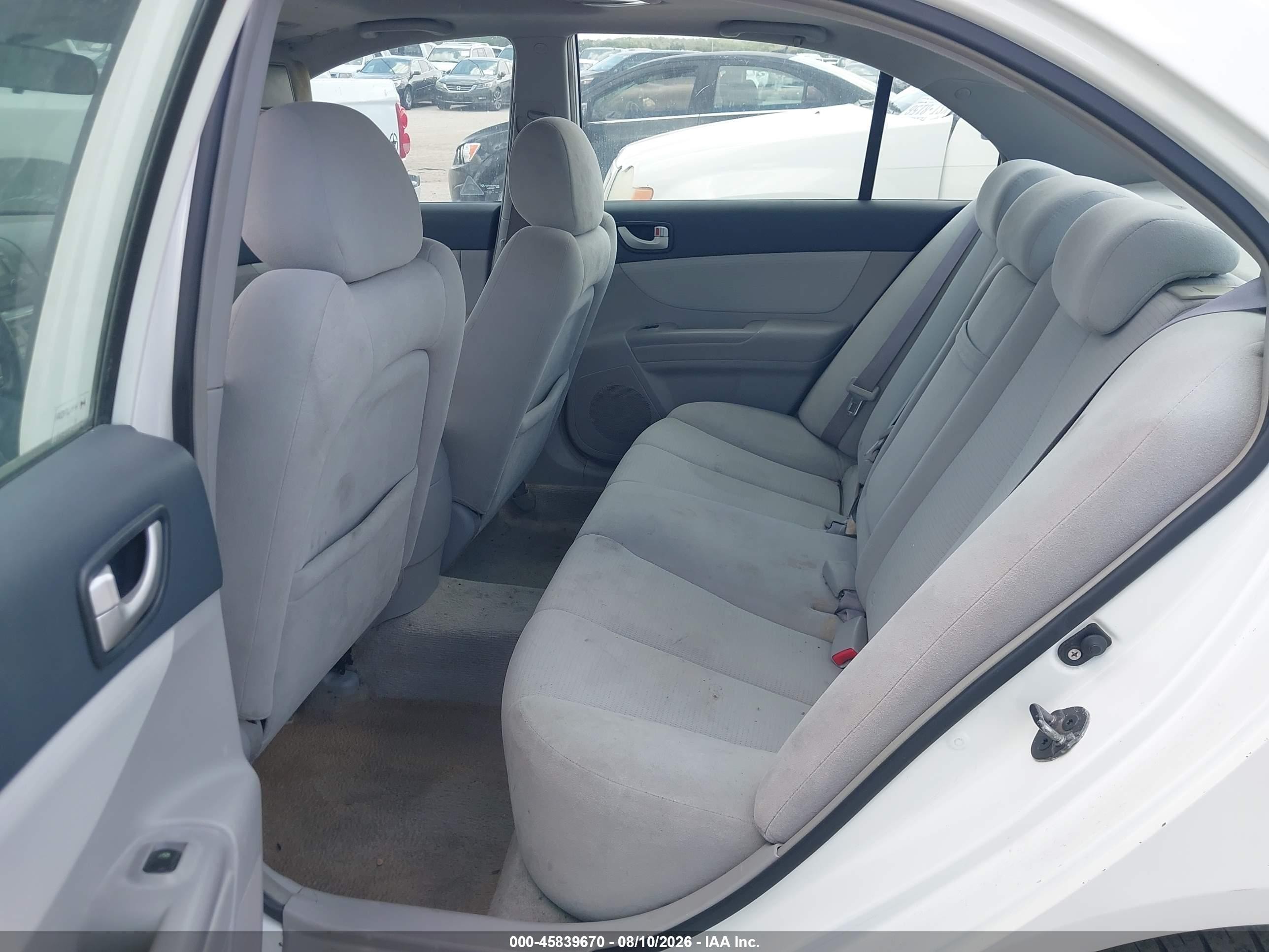 2008 Hyundai Sonata Gls V6 White vin: 5NPET46F18H327229