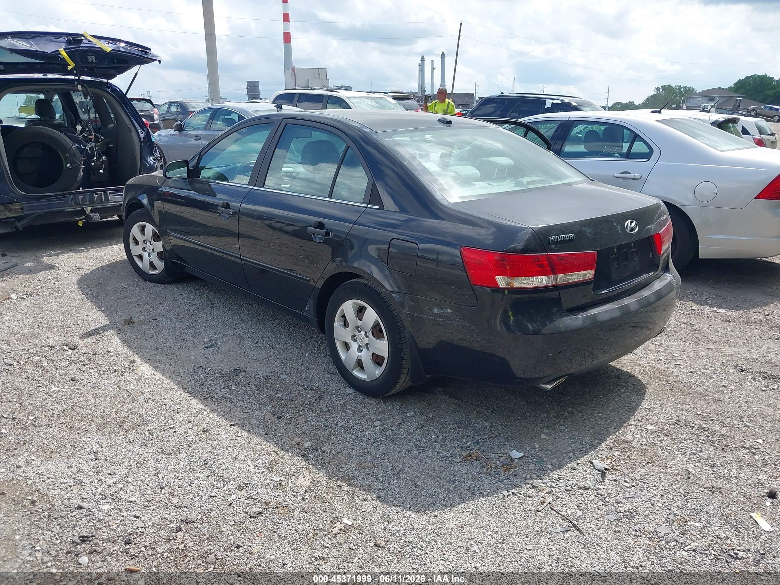 2008 Hyundai Sonata Gls V6 Black vin: 5NPET46F18H334648