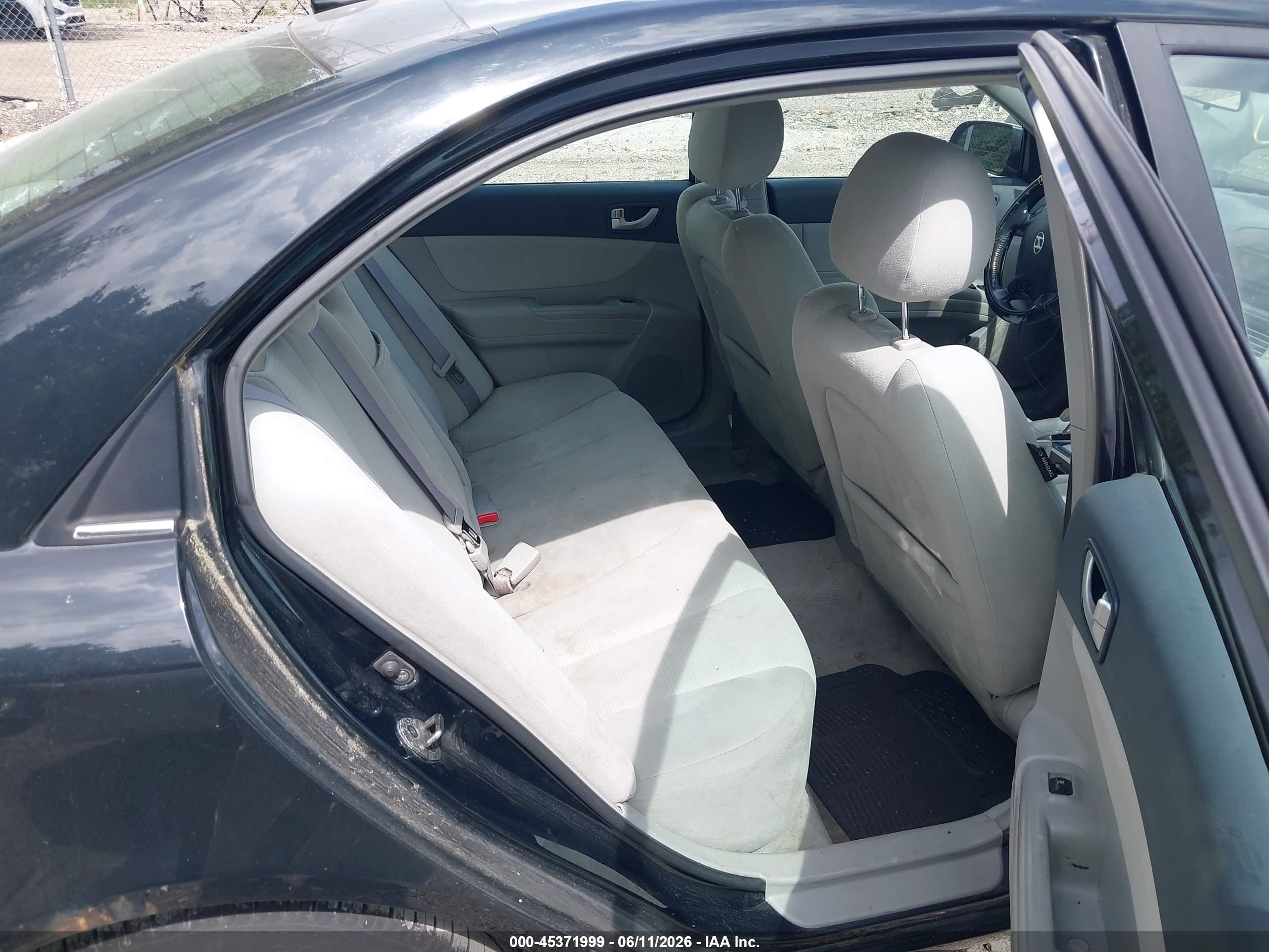 2008 Hyundai Sonata Gls V6 Black vin: 5NPET46F18H334648