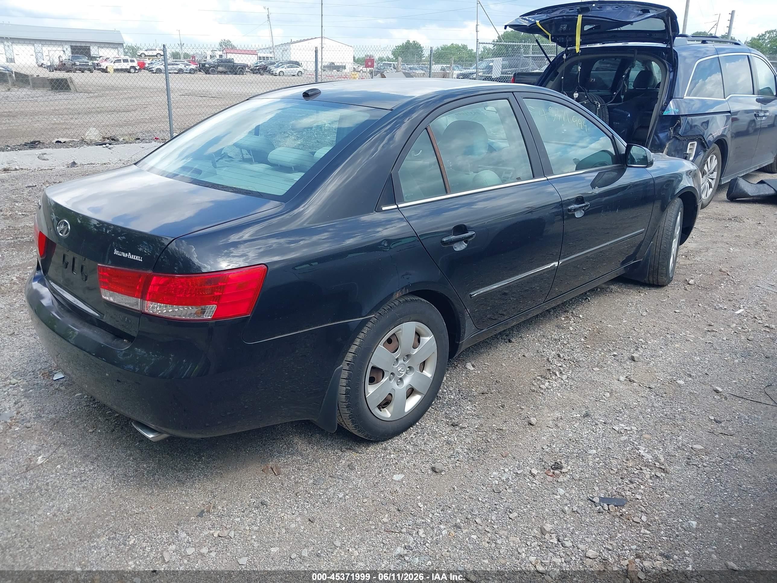 2008 Hyundai Sonata Gls V6 Black vin: 5NPET46F18H334648