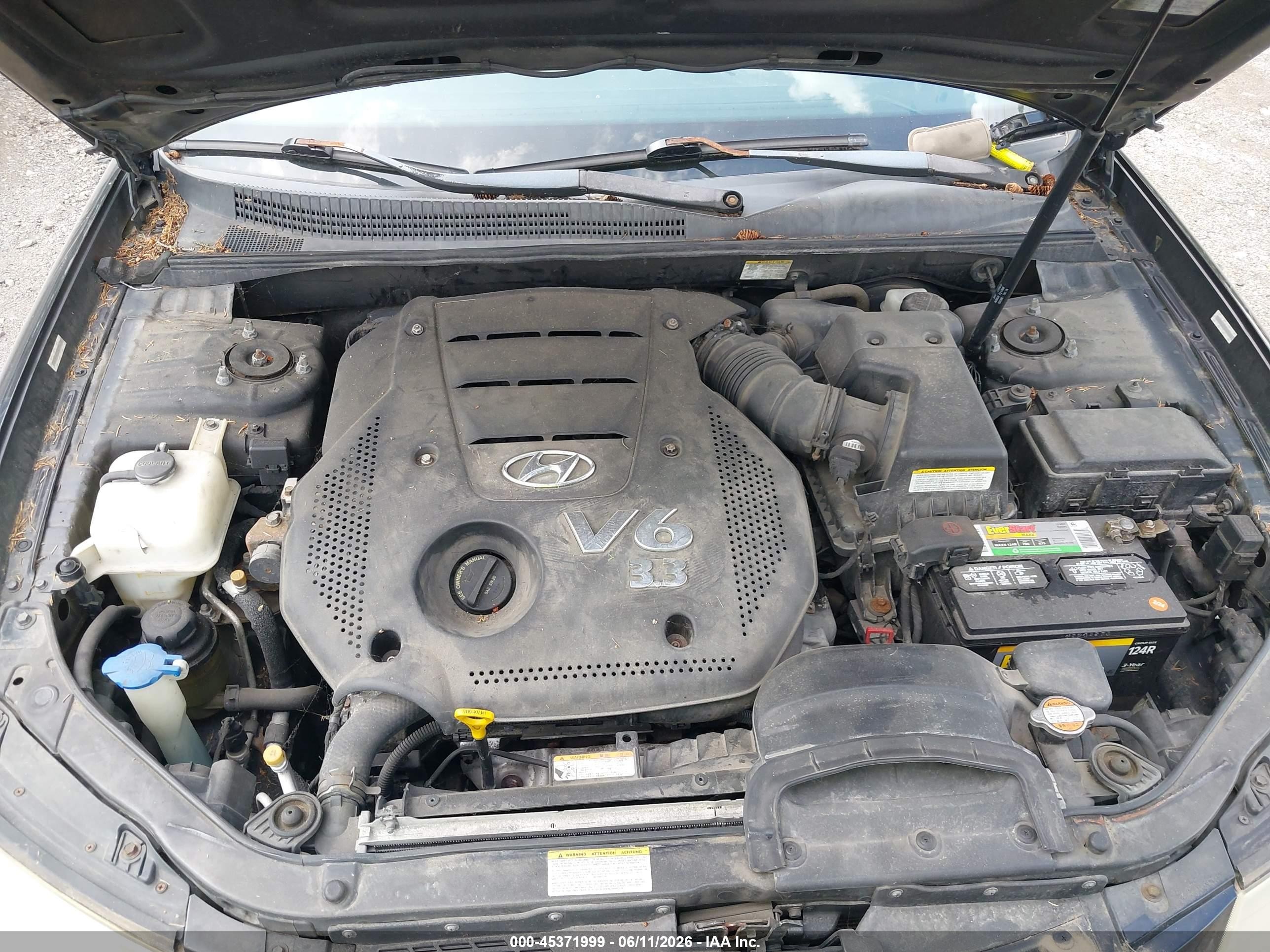 2008 Hyundai Sonata Gls V6 Black vin: 5NPET46F18H334648
