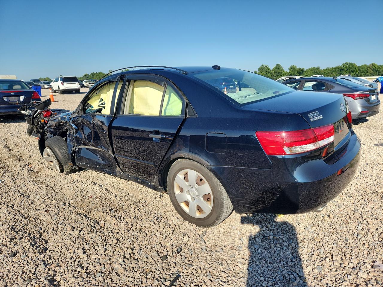 2008 Hyundai Sonata Gls V6 Blue vin: 5NPET46F18H343396