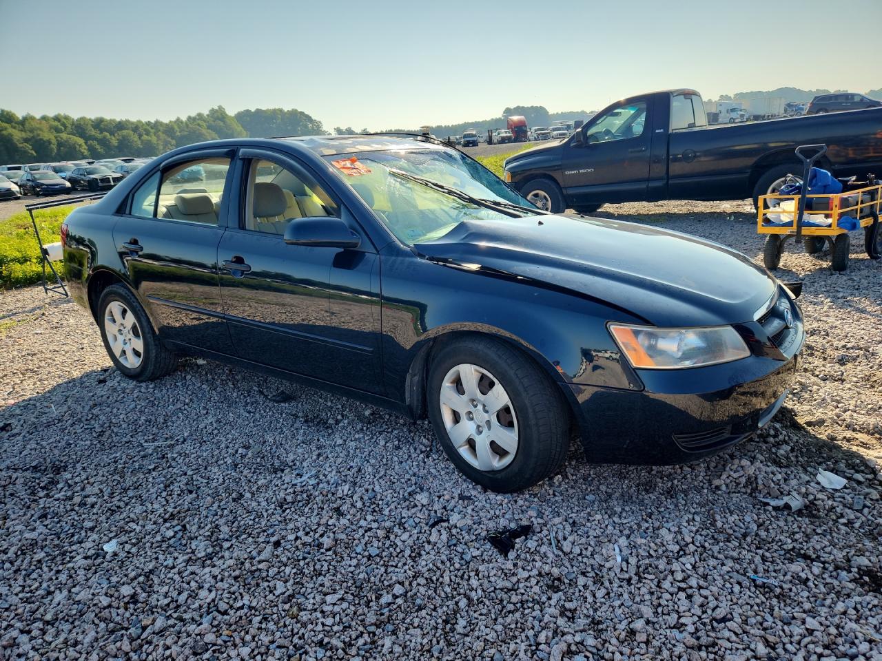 2008 Hyundai Sonata Gls V6 Blue vin: 5NPET46F18H343396