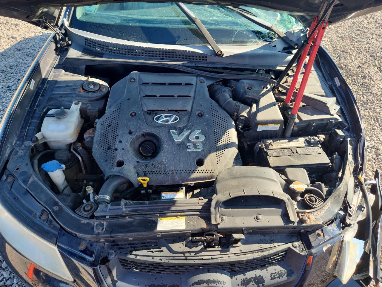 2008 Hyundai Sonata Gls V6 Blue vin: 5NPET46F18H343396