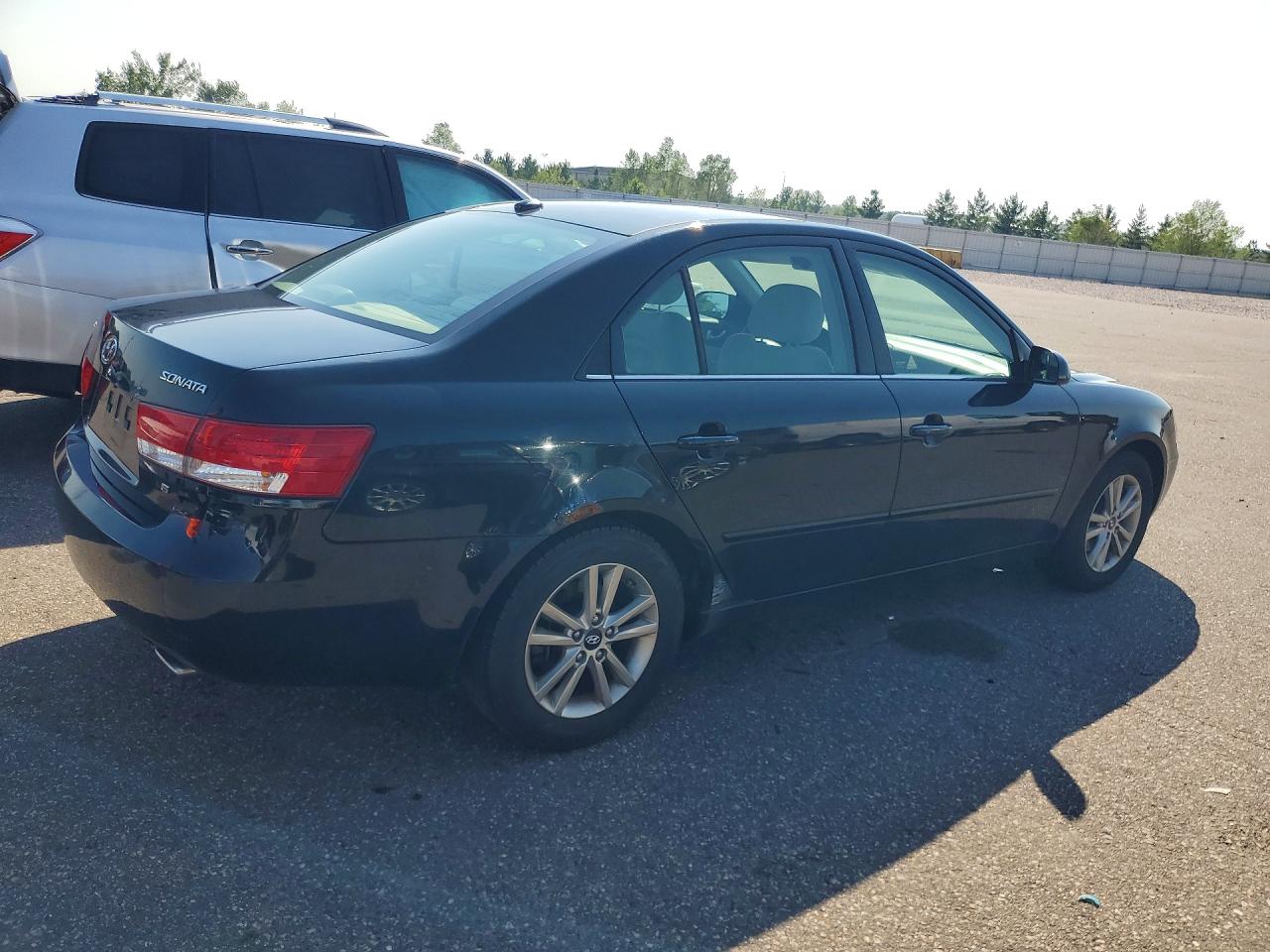 2008 Hyundai Sonata Gls V6 Black vin: 5NPET46F18H387866