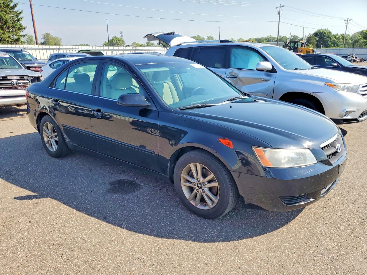 2008 Hyundai Sonata Gls V6 Black vin: 5NPET46F18H387866