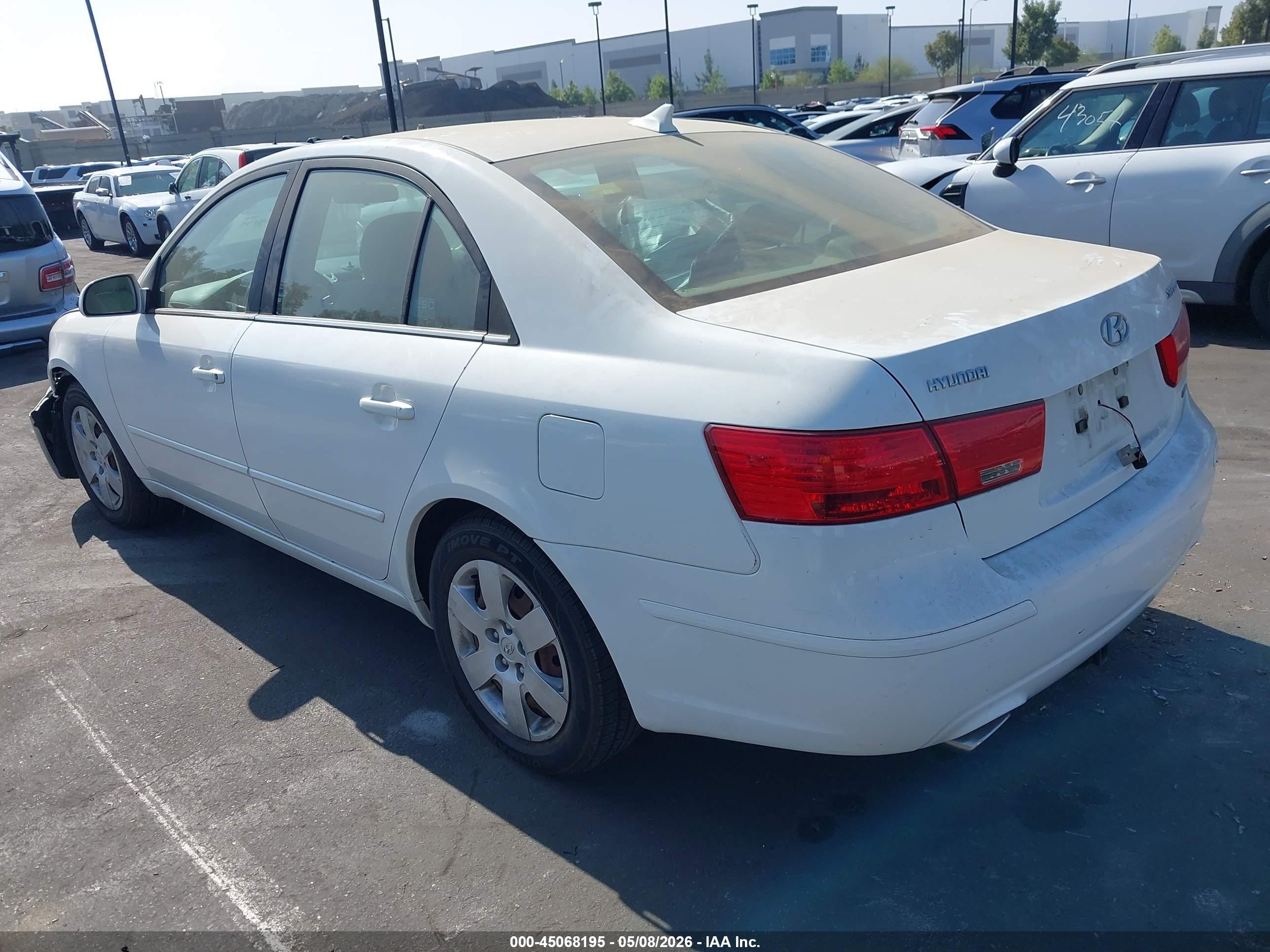 2009 Hyundai Sonata Gls V6 White vin: 5NPET46F19H467279