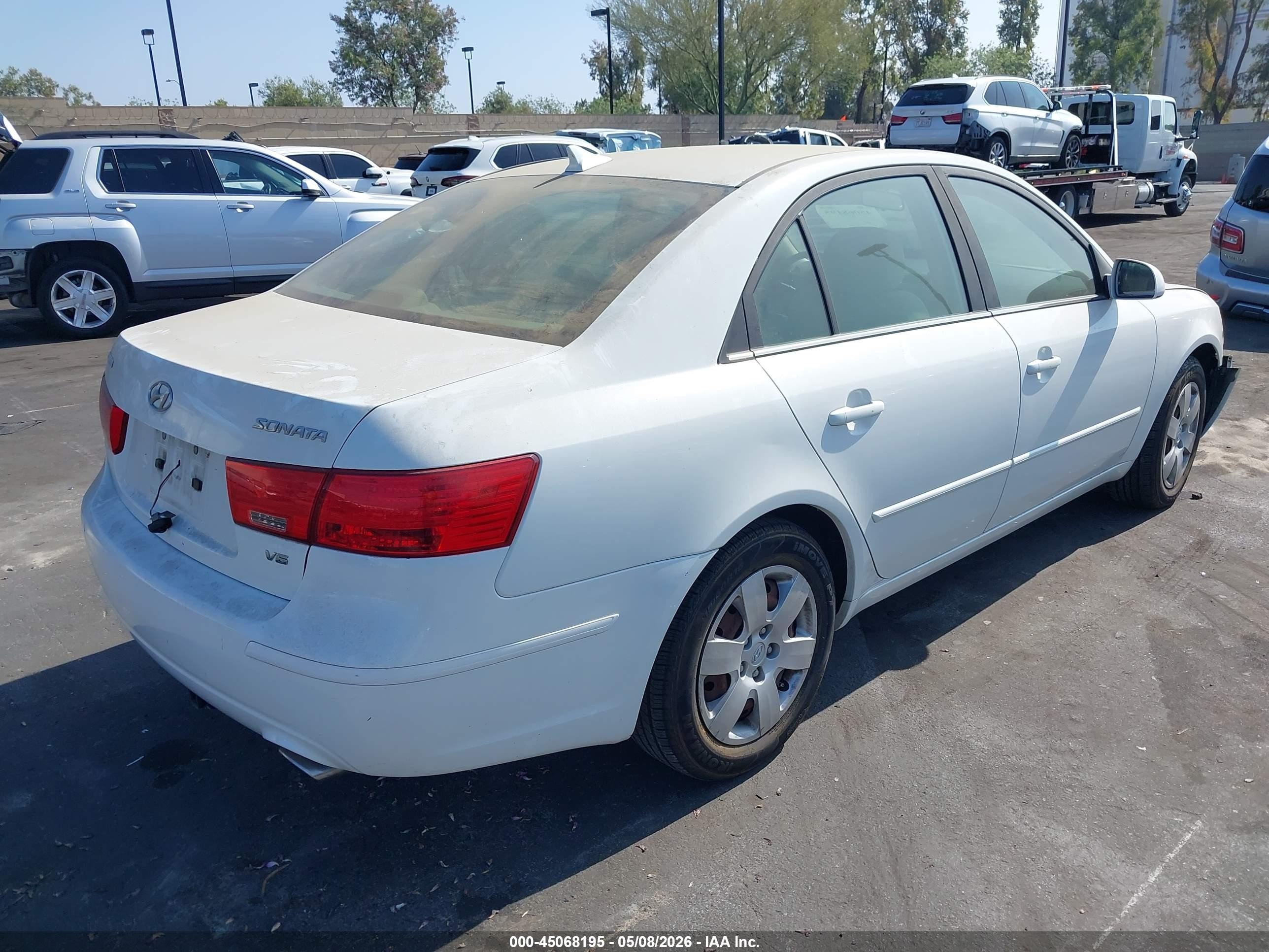 2009 Hyundai Sonata Gls V6 White vin: 5NPET46F19H467279