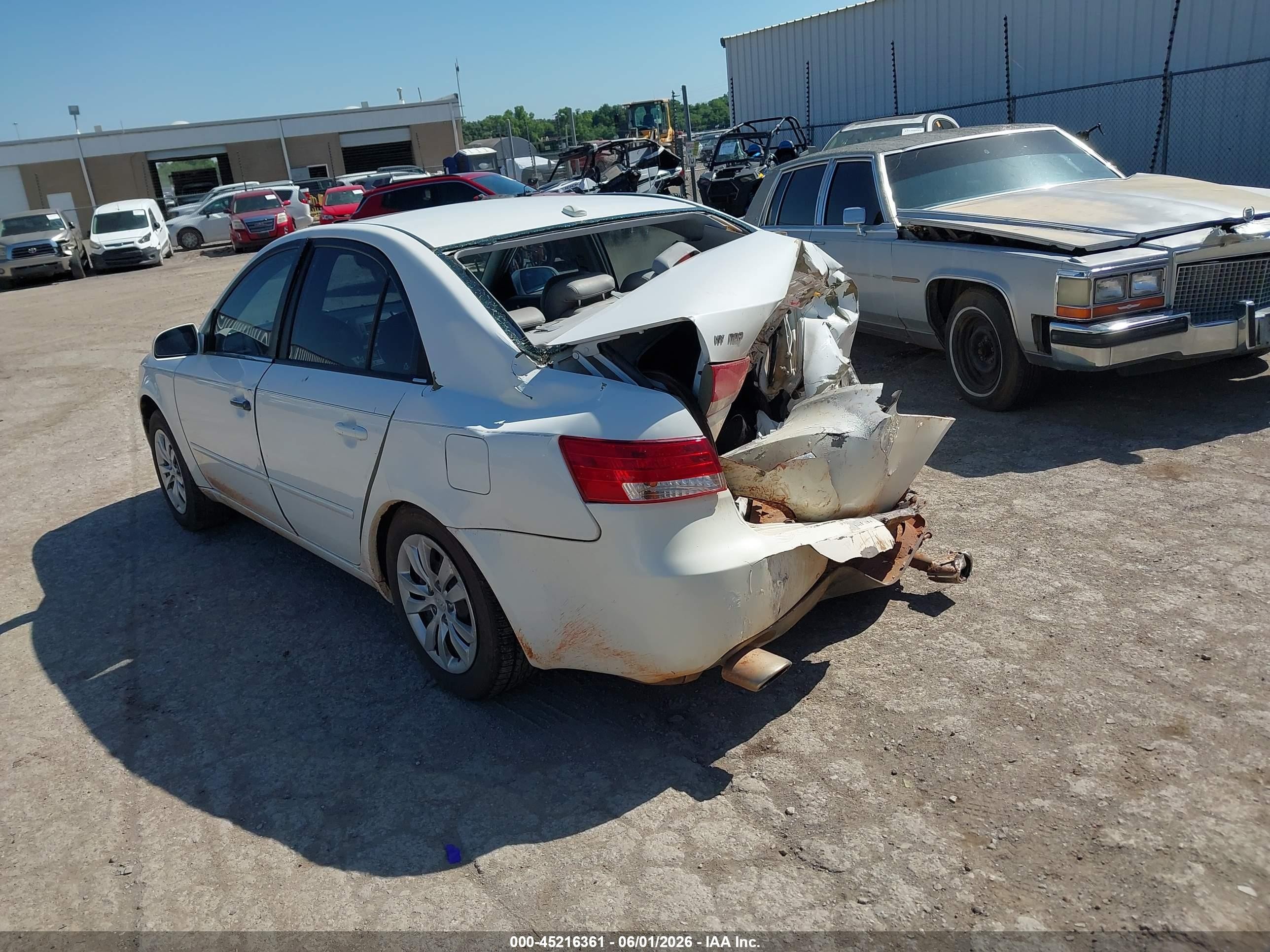 2008 Hyundai Sonata Gls V6 White vin: 5NPET46F28H318748