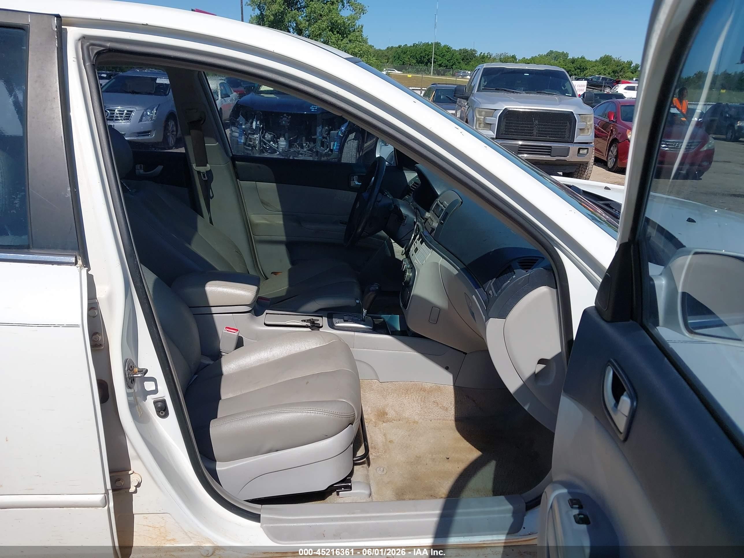 2008 Hyundai Sonata Gls V6 White vin: 5NPET46F28H318748