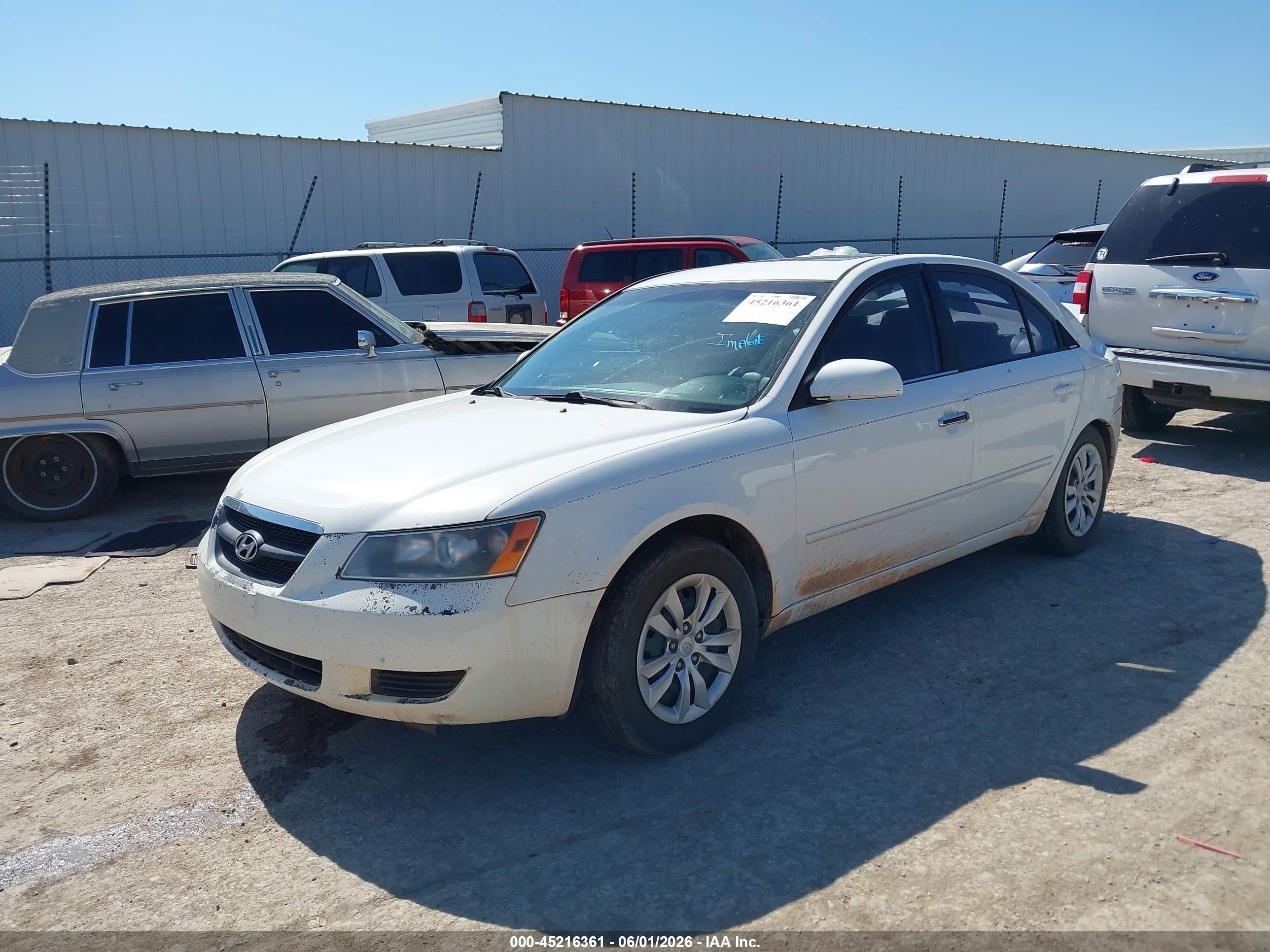 2008 Hyundai Sonata Gls V6 White vin: 5NPET46F28H318748