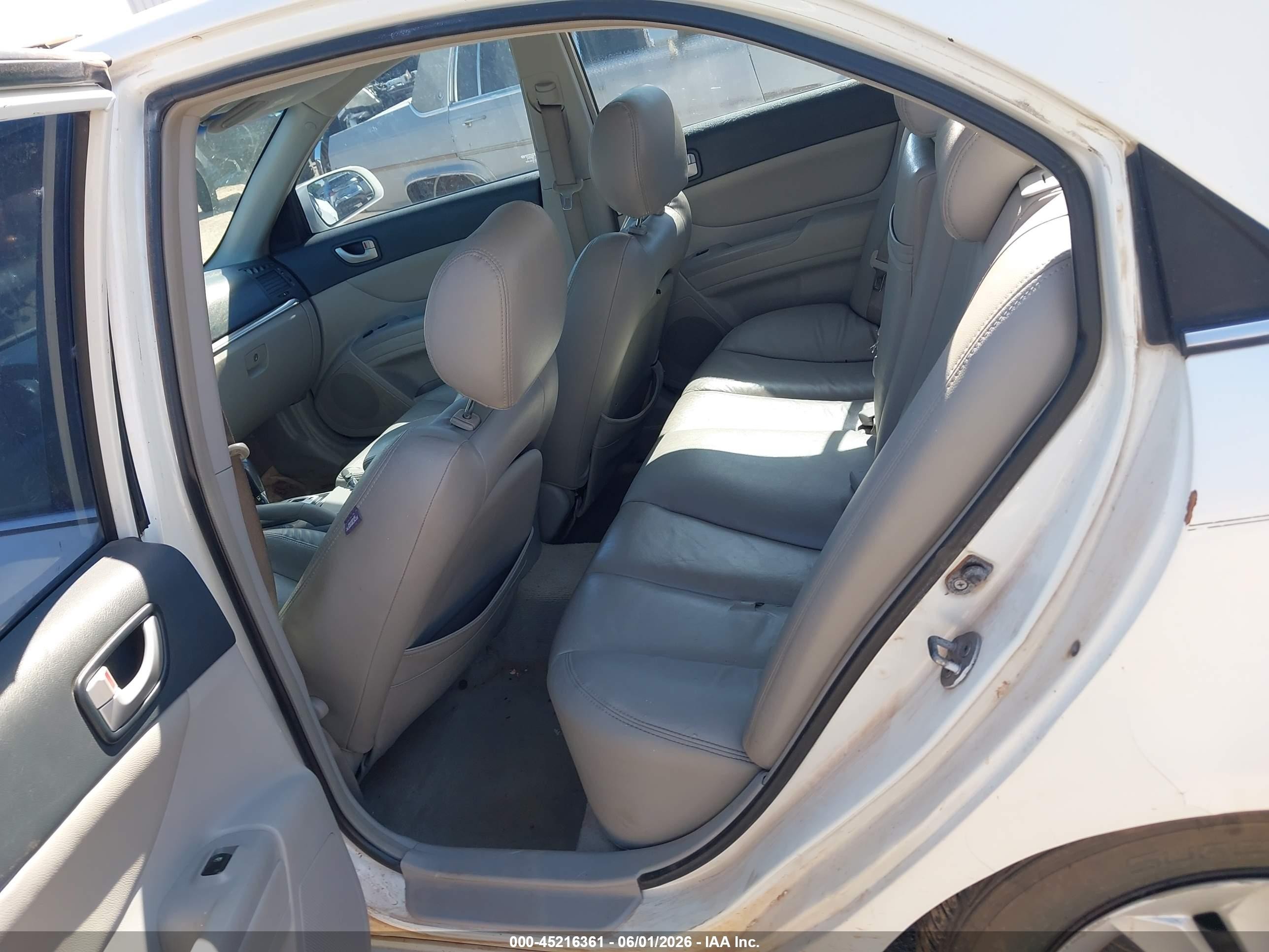 2008 Hyundai Sonata Gls V6 White vin: 5NPET46F28H318748