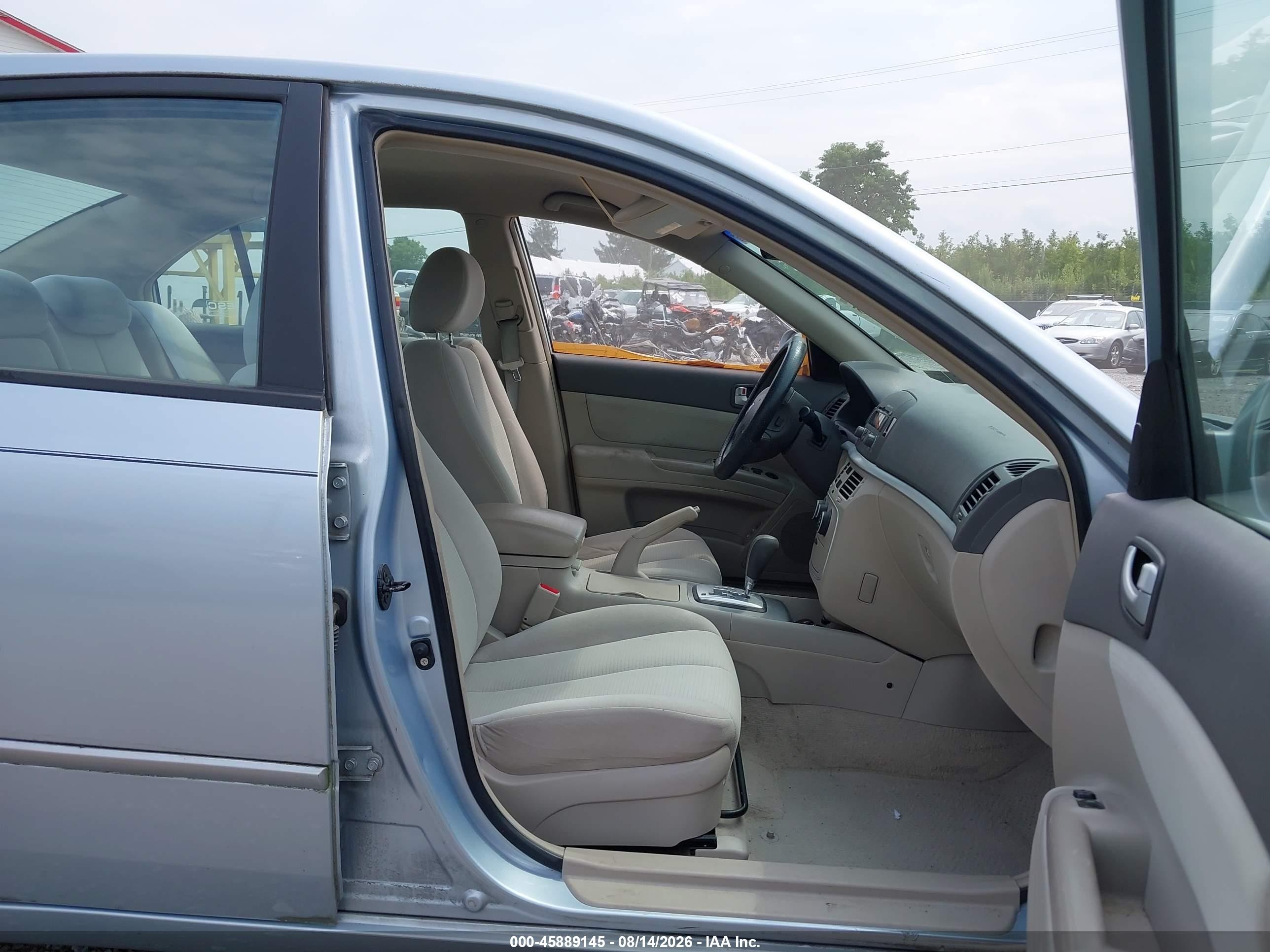 2008 Hyundai Sonata Gls V6 Light Blue vin: 5NPET46F28H378819