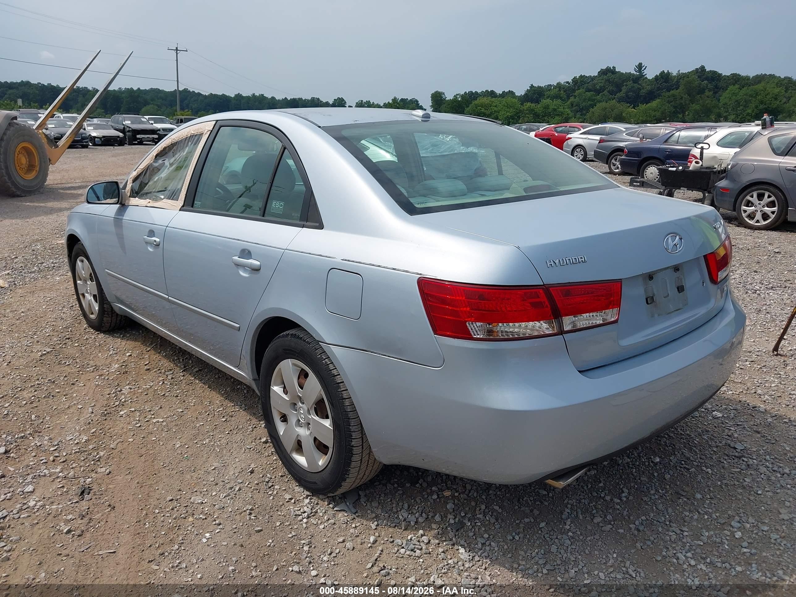 2008 Hyundai Sonata Gls V6 Light Blue vin: 5NPET46F28H378819