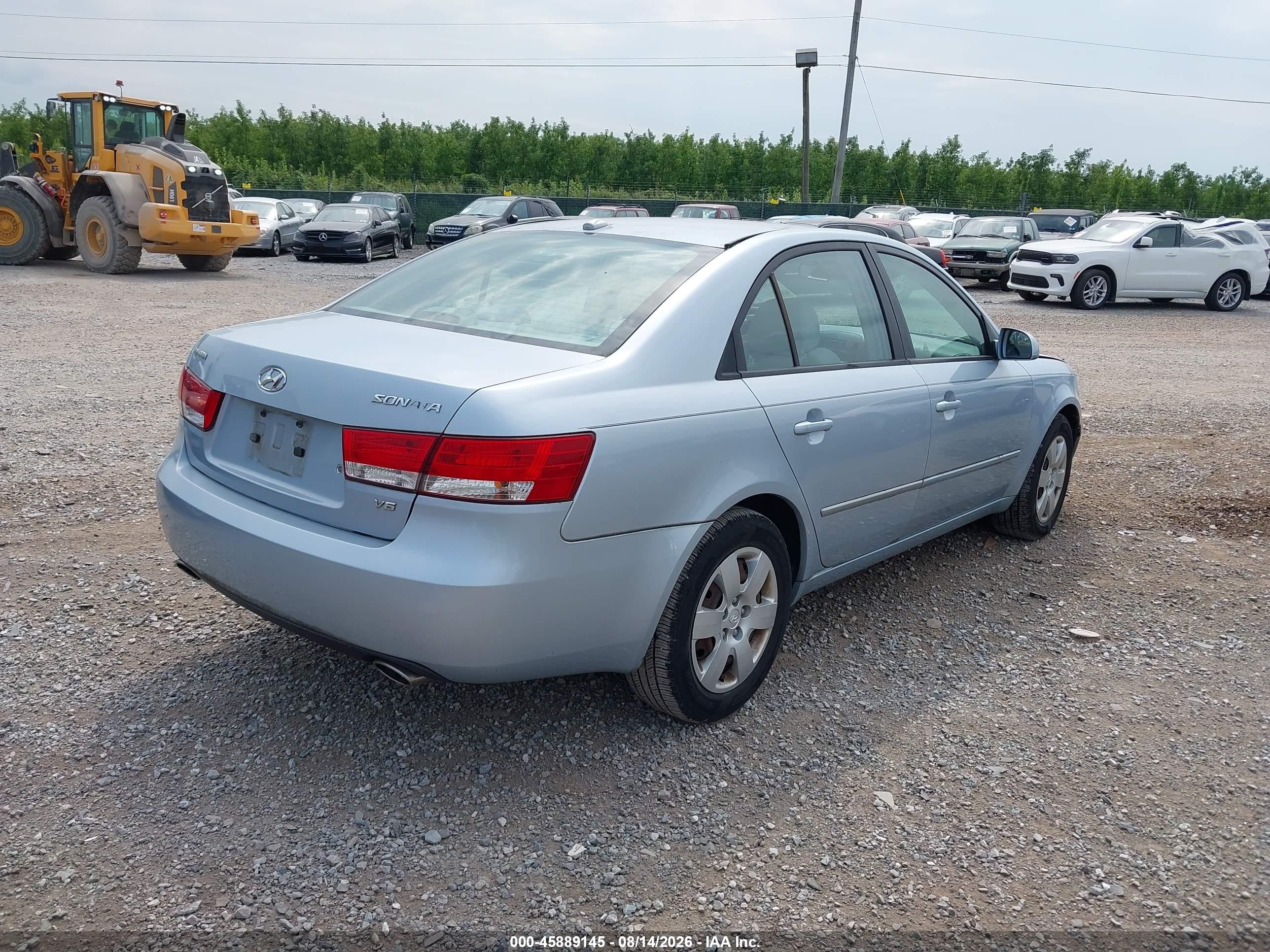 2008 Hyundai Sonata Gls V6 Light Blue vin: 5NPET46F28H378819