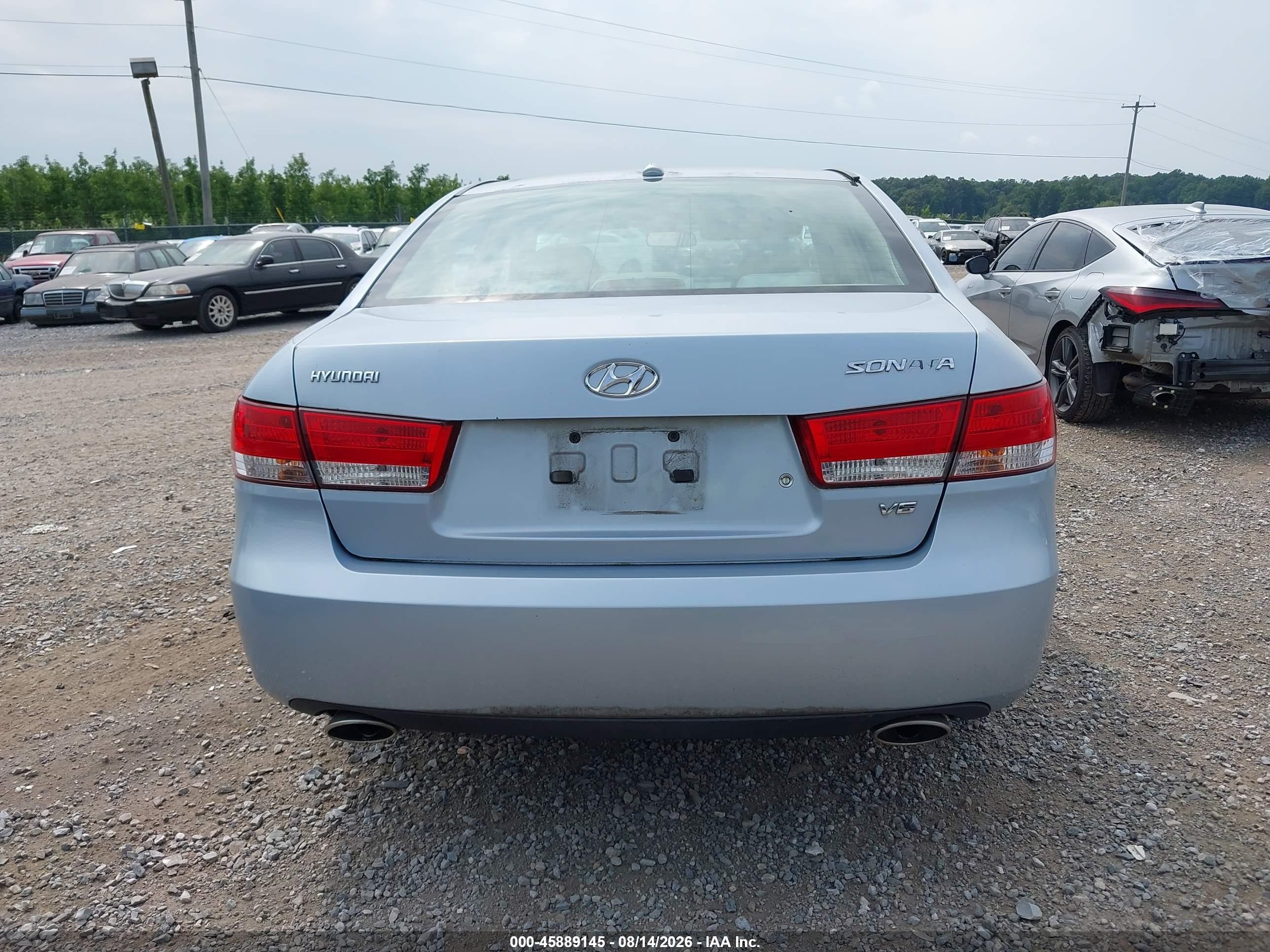 2008 Hyundai Sonata Gls V6 Light Blue vin: 5NPET46F28H378819