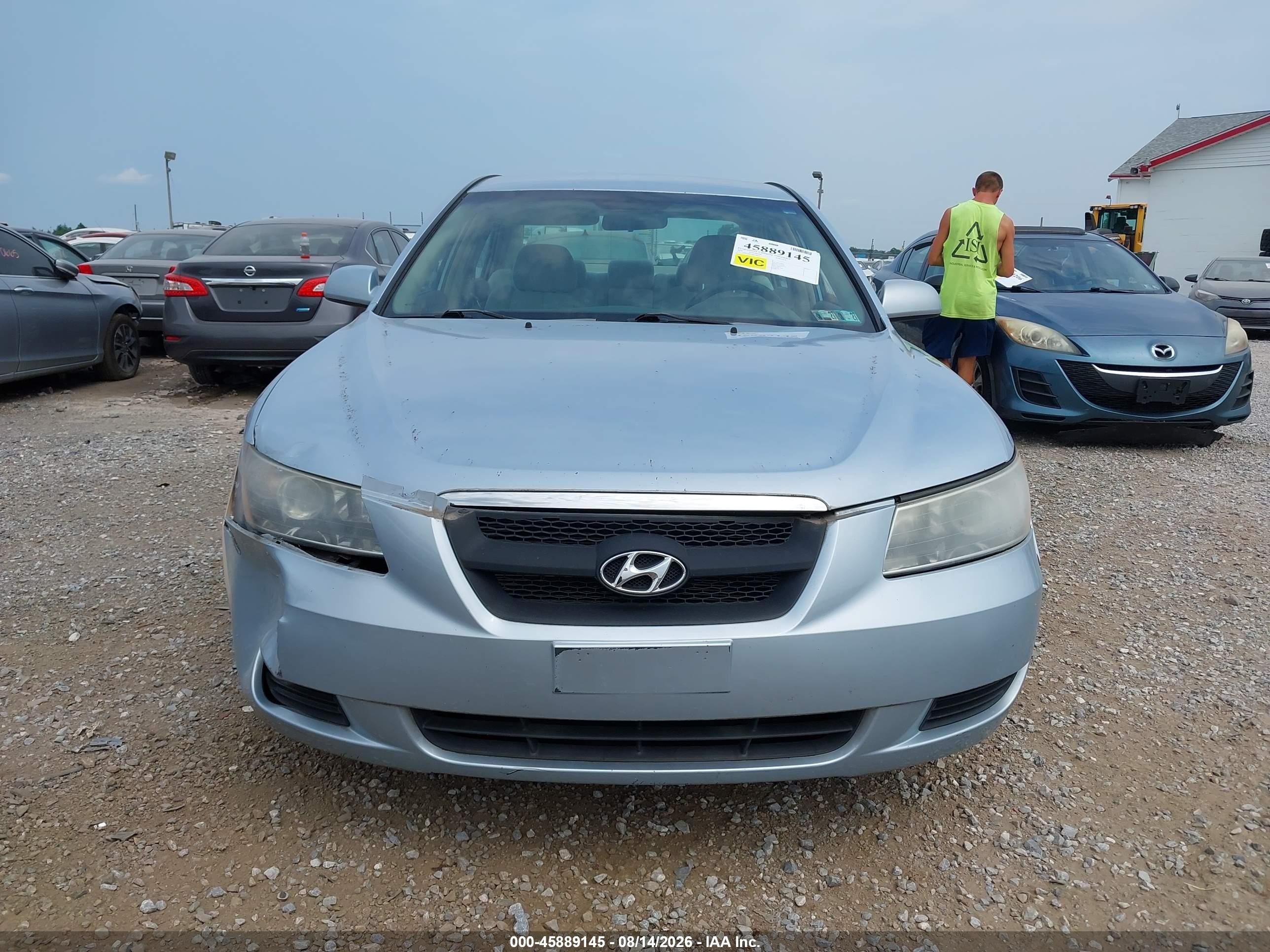 2008 Hyundai Sonata Gls V6 Light Blue vin: 5NPET46F28H378819