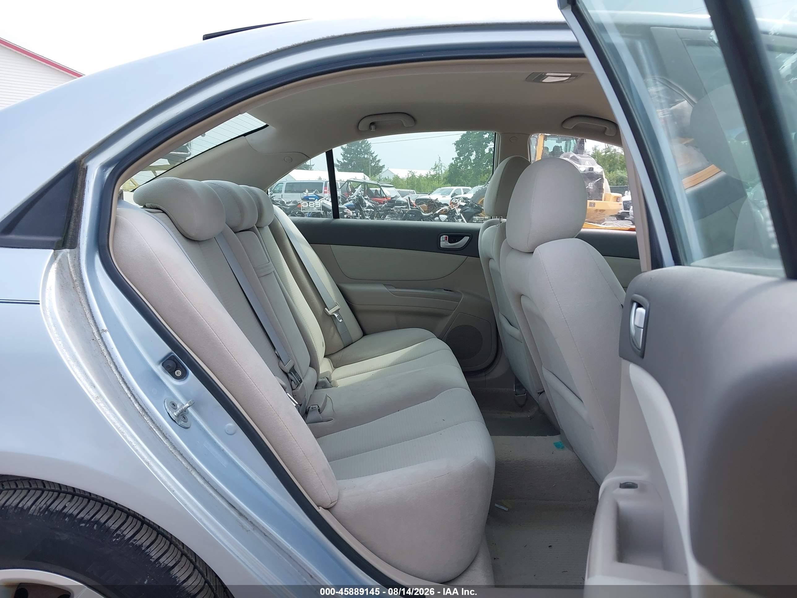 2008 Hyundai Sonata Gls V6 Light Blue vin: 5NPET46F28H378819