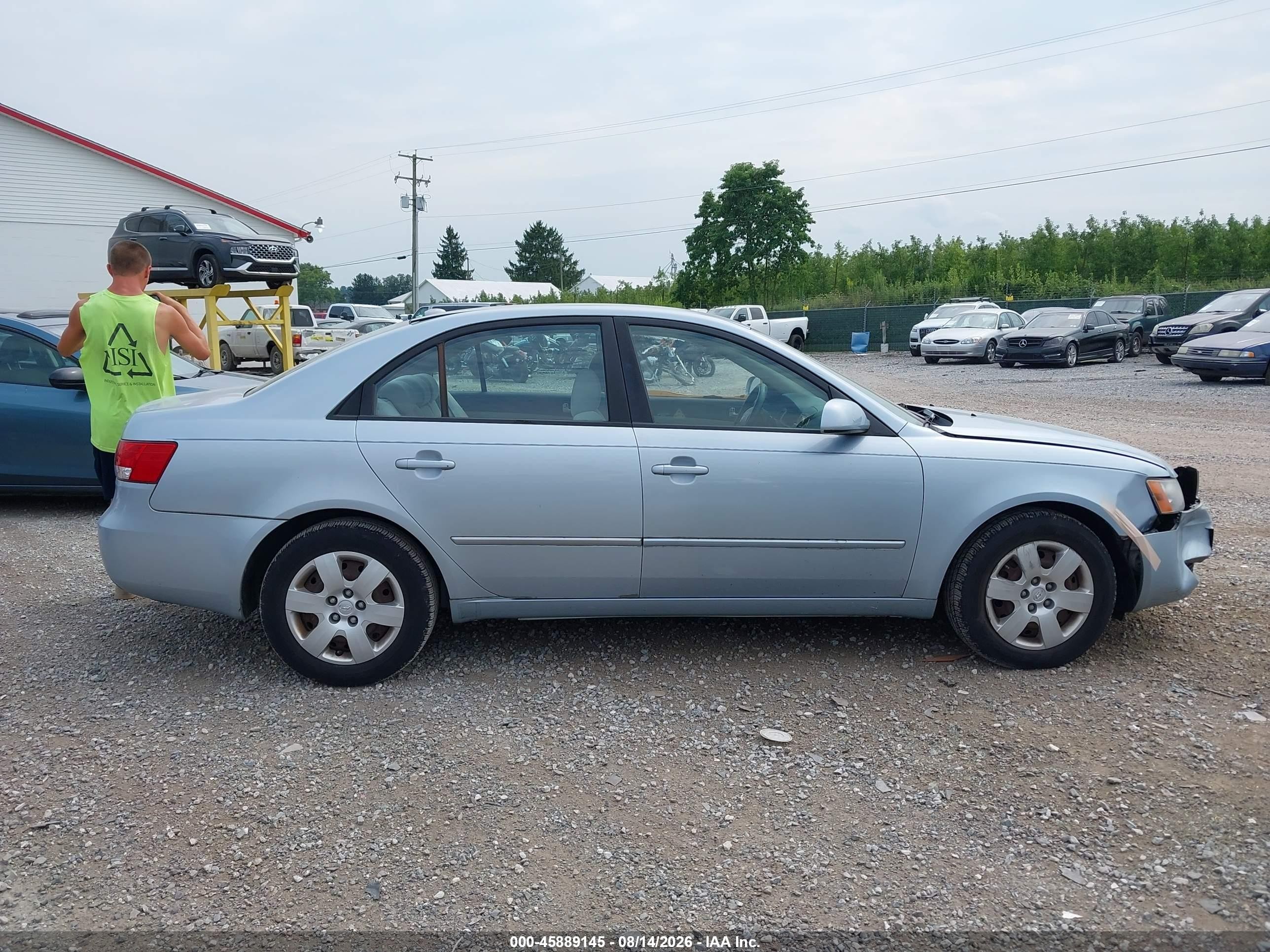 2008 Hyundai Sonata Gls V6 Light Blue vin: 5NPET46F28H378819