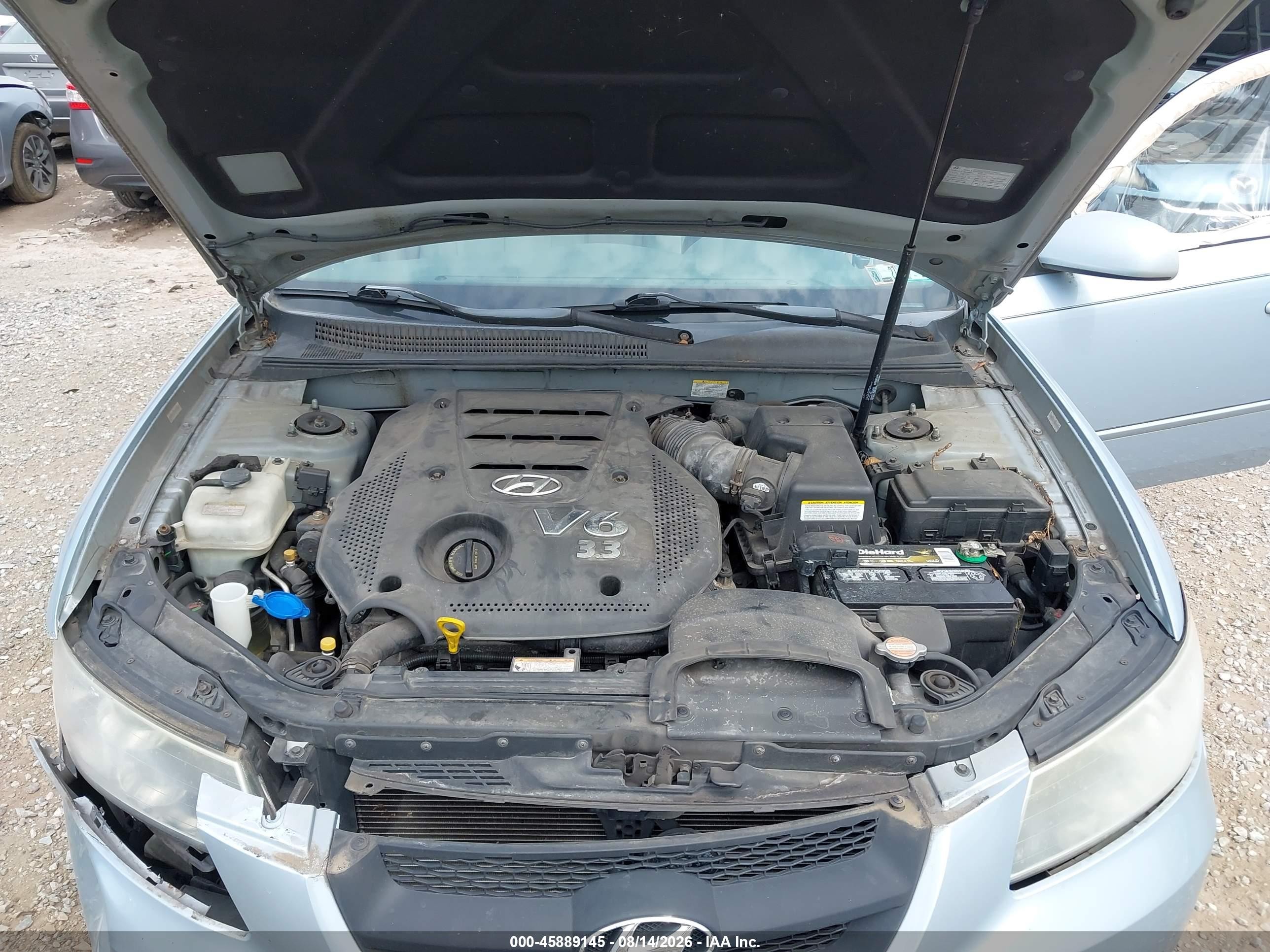2008 Hyundai Sonata Gls V6 Light Blue vin: 5NPET46F28H378819